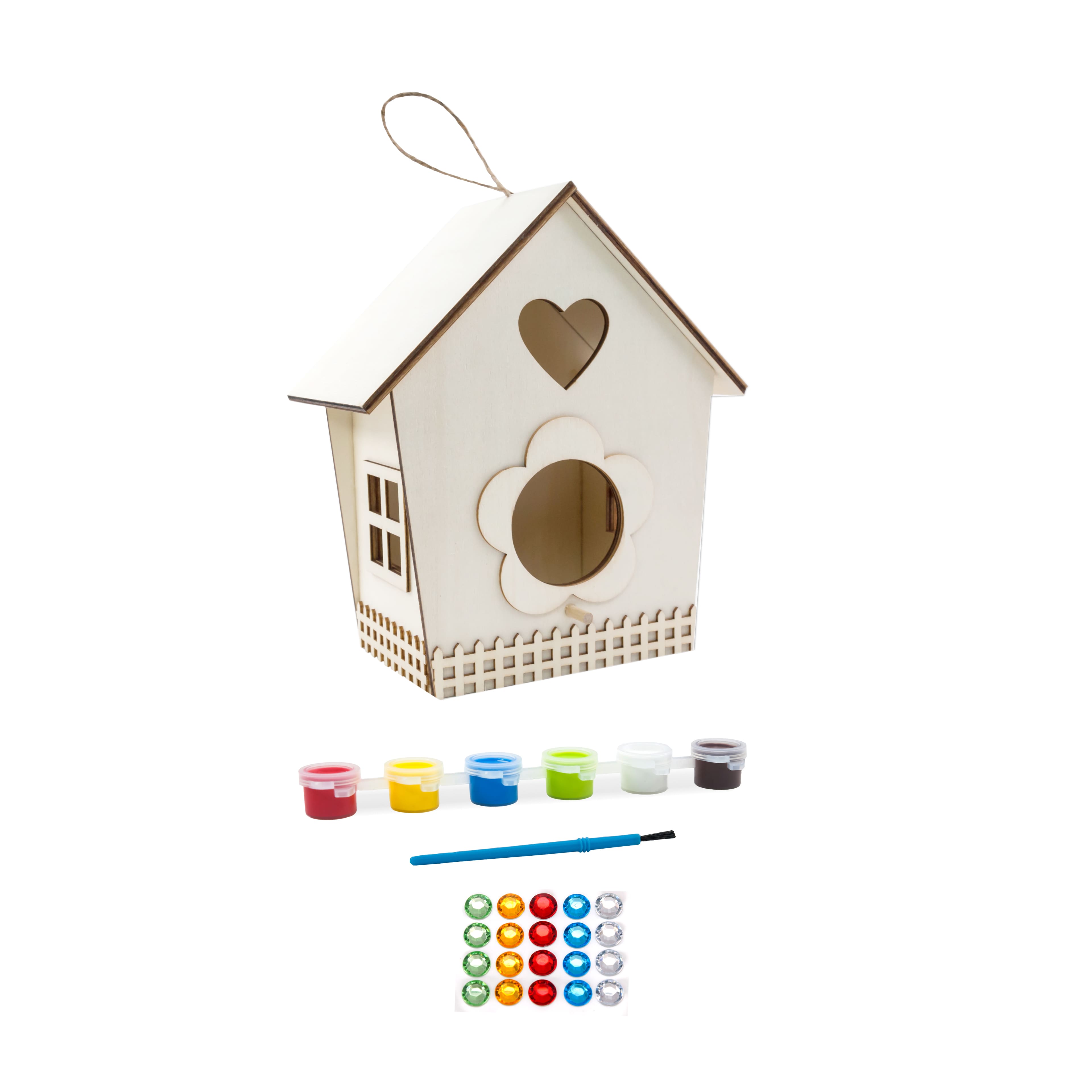 12 Pack: Wooden Birdhouse Craft Kit by Creatology&#x2122;