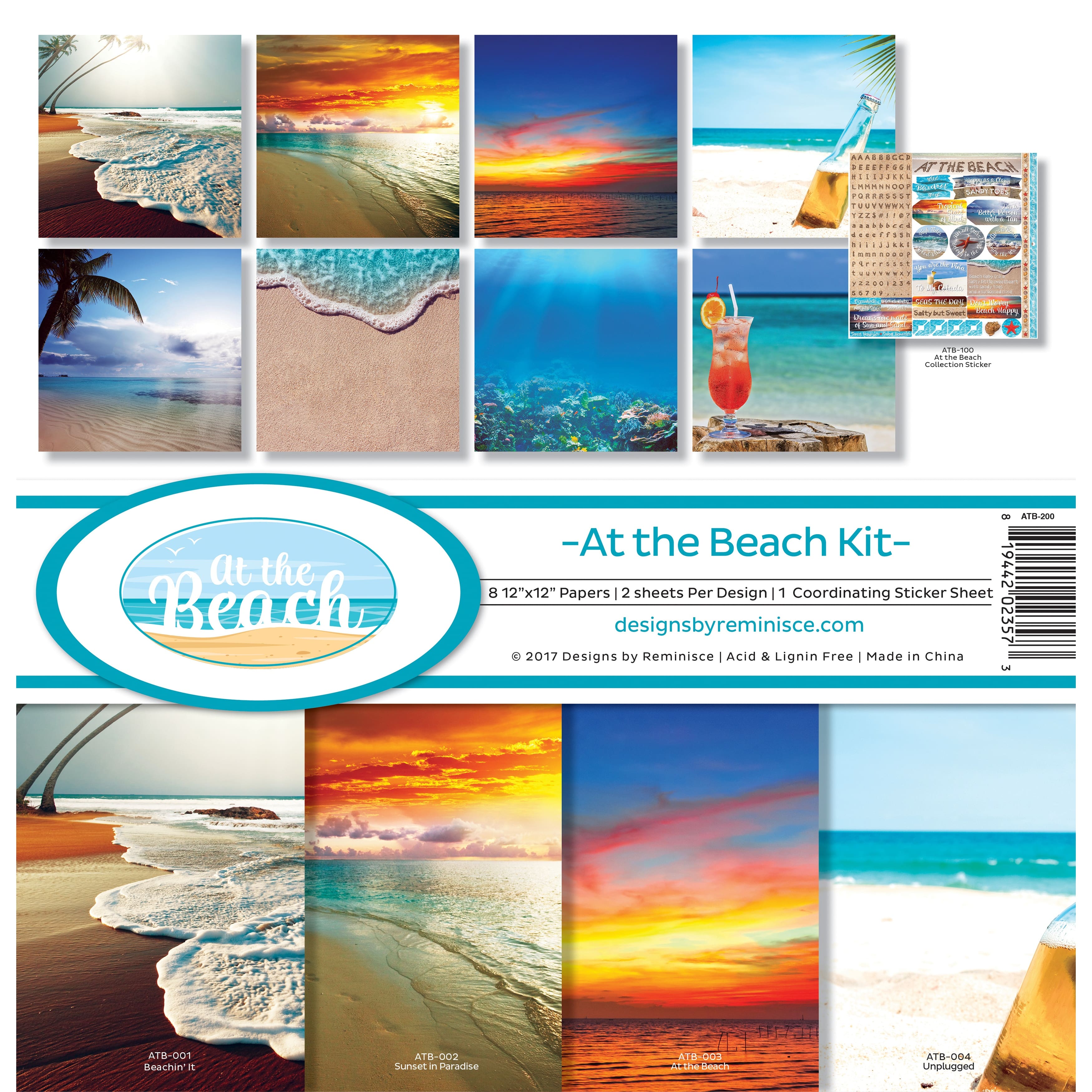 Reminisce Collection Kit 12"X12"-At The Beach