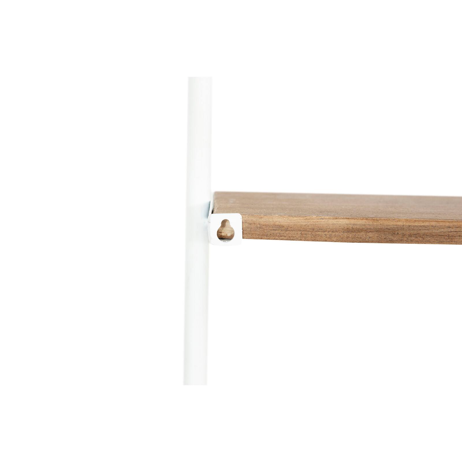 Hello Honey&#xAE; White Wall Clock with 2 Shelves &#x26; 3 Hooks