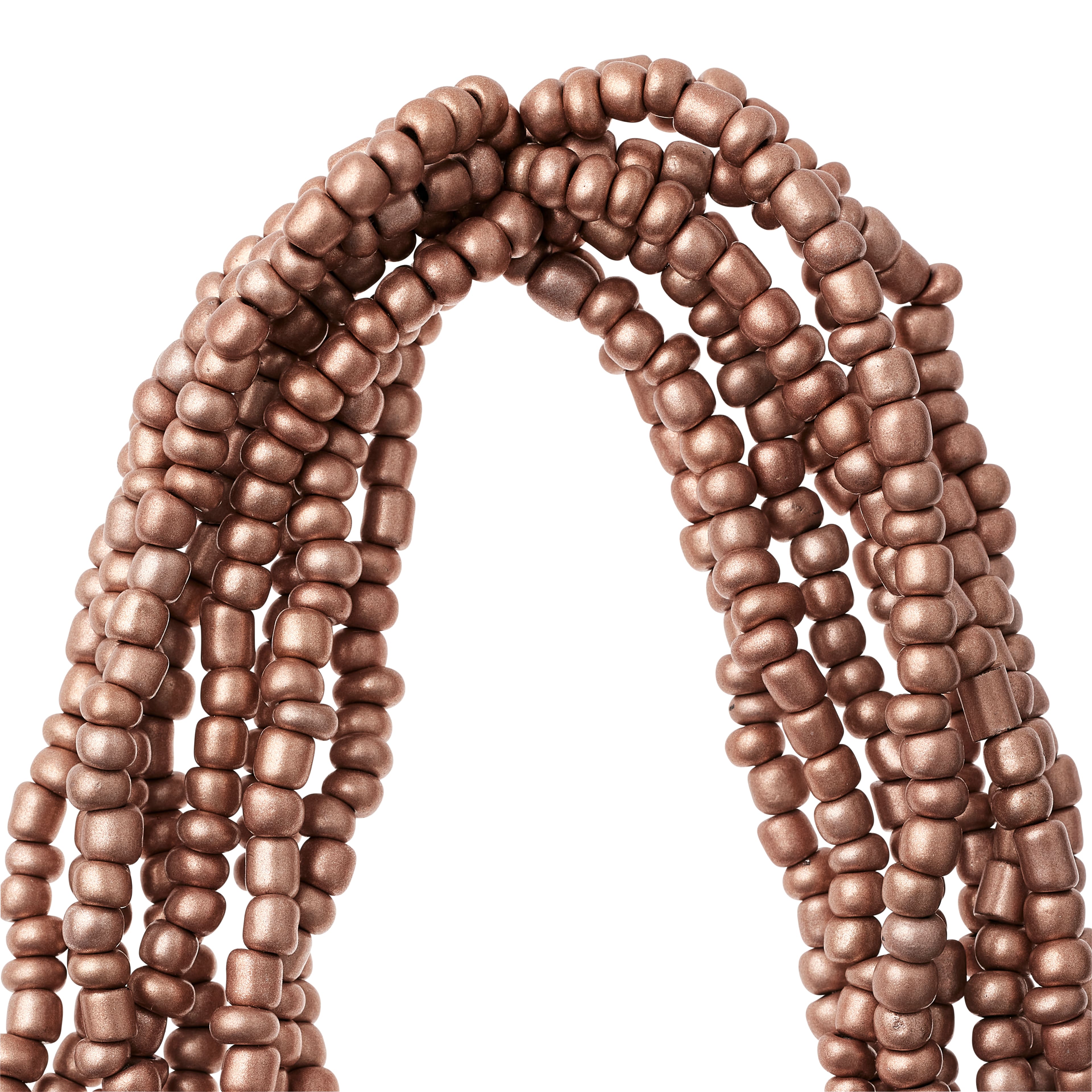 Rose Gold Glass Seed Beads, 6/0 by Bead Landing™