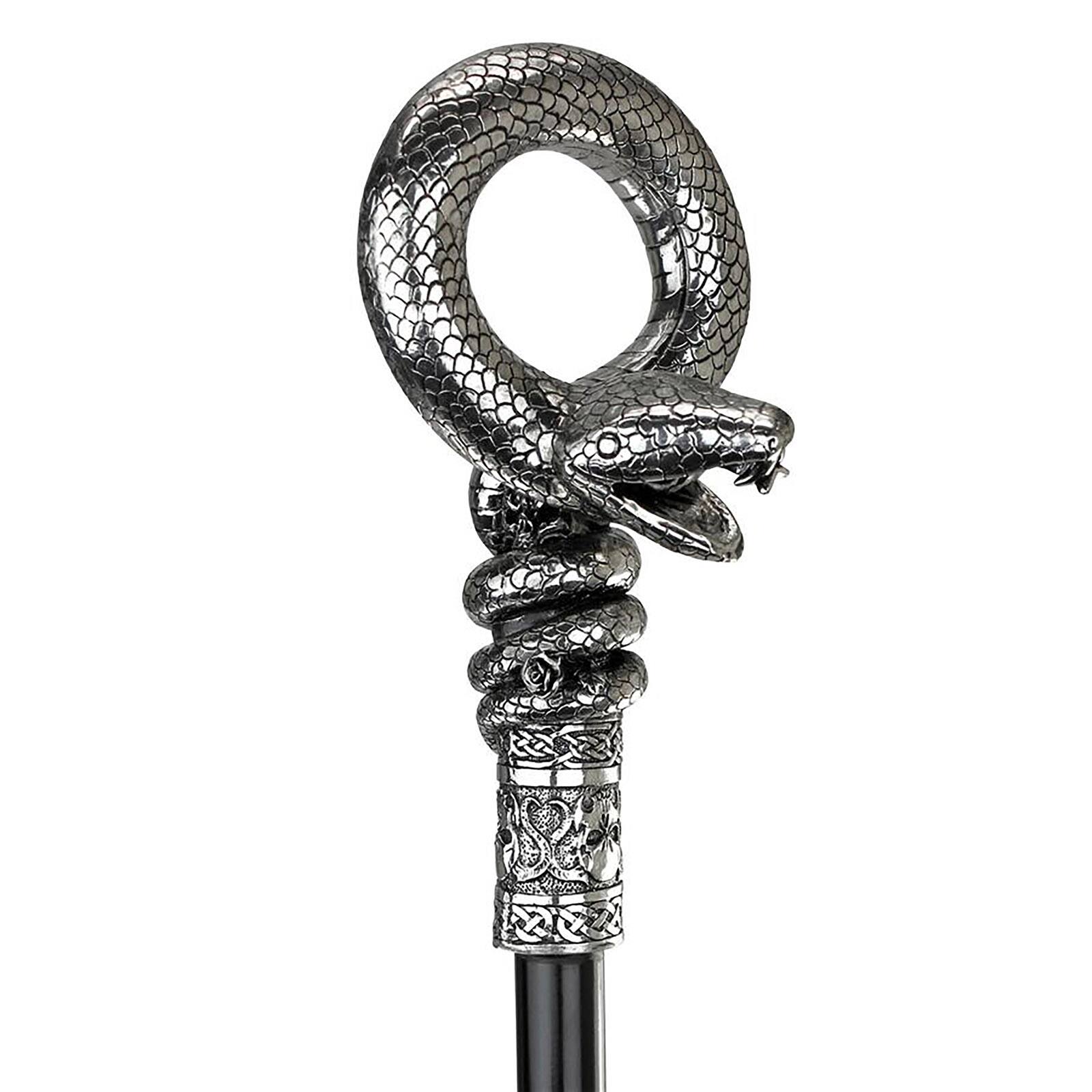 Design Toscano Dragonsthorne Collection 41&#x22; Medusa&#x27;s Snake Walking Stick