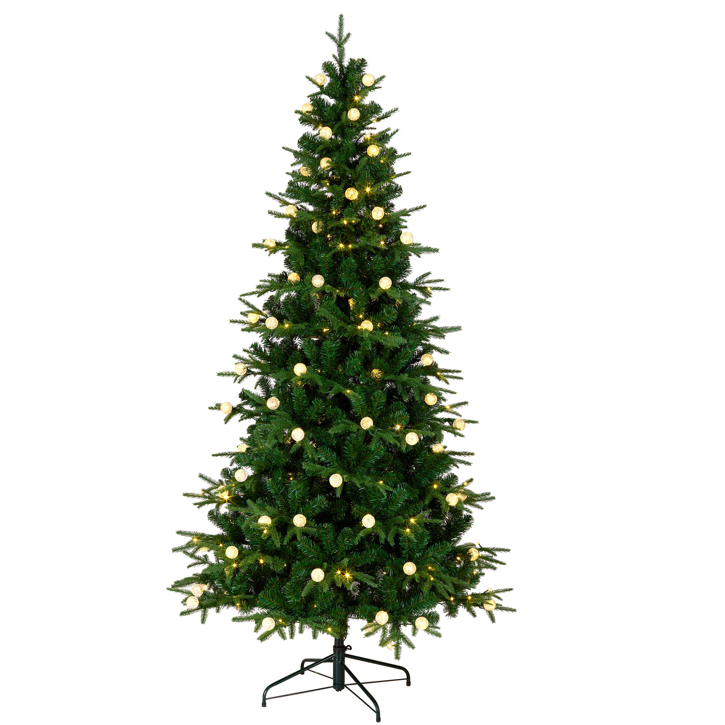 7ft. Pre-Lit Duxbury Slim Artificial Christmas Tree, Dual Color® LED Lights