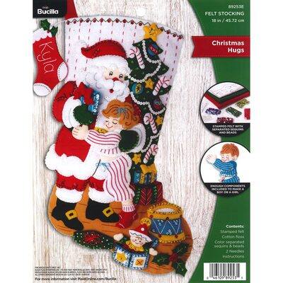 Bucilla Christmas Hugs Felt Stocking Kit | Christmas Stocking Kits ...