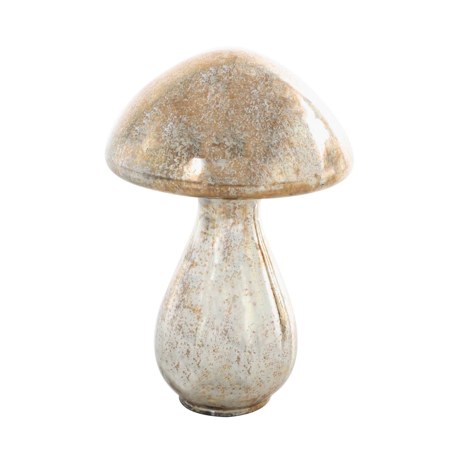 Champagne Glass Mushroom Handmade Glossy Weathered Sculpture Set