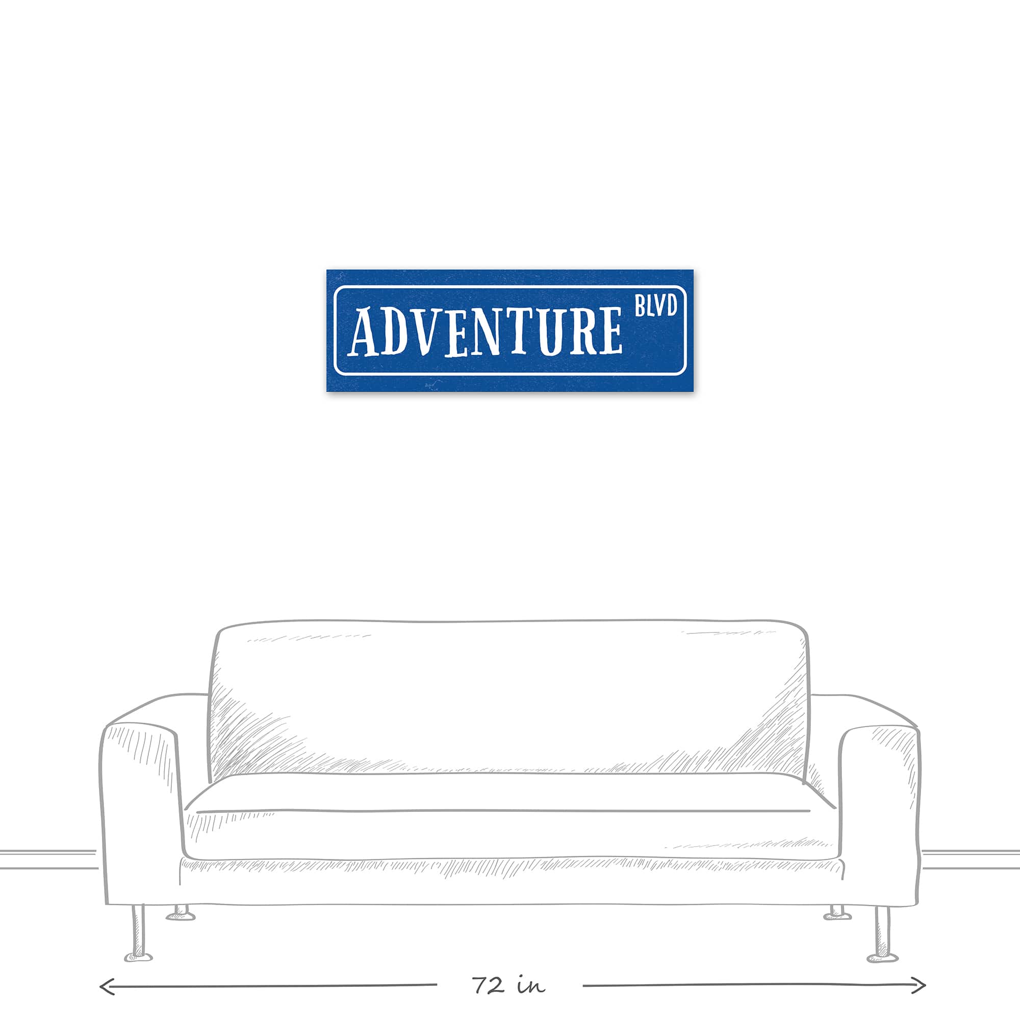 Adventure Avenue 36" x 12" Canvas Wall Art