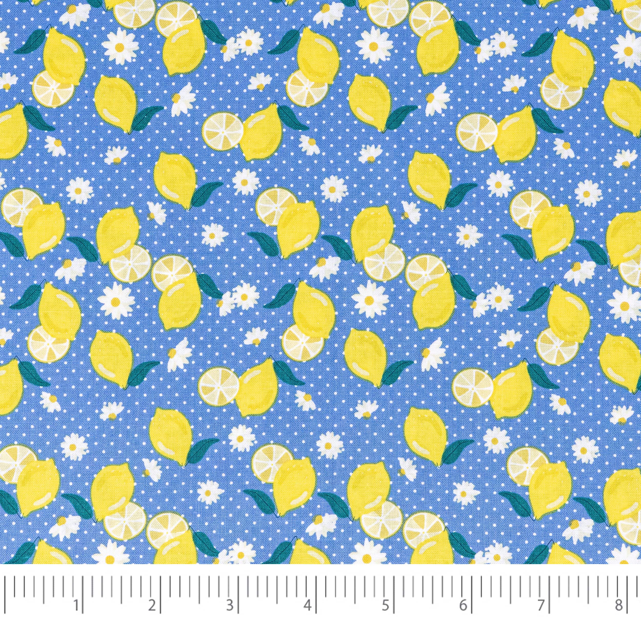 SINGER Lemons & Dots Cotton Fabric