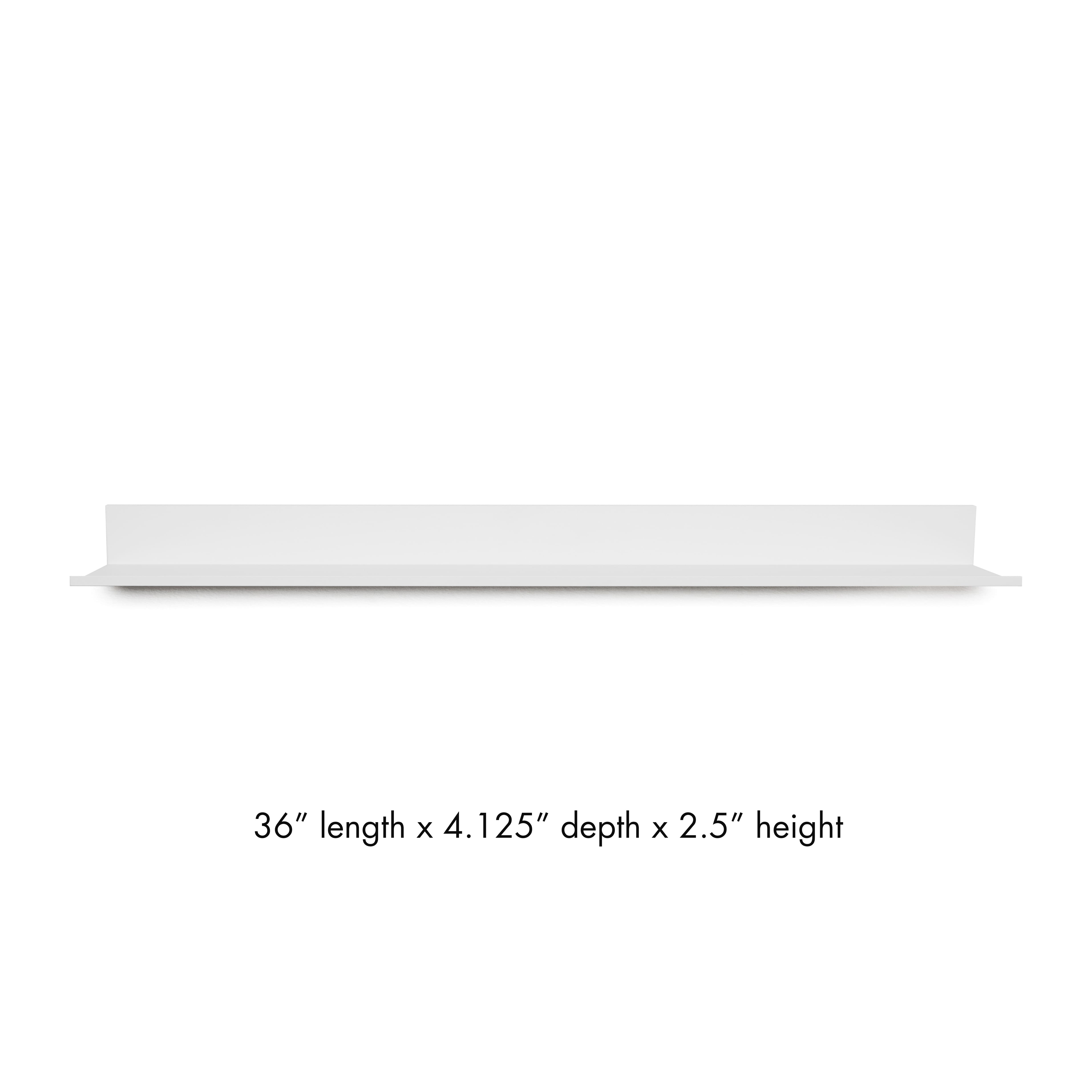 Hangz™ White No Stud 4" Depth Floating Shelf