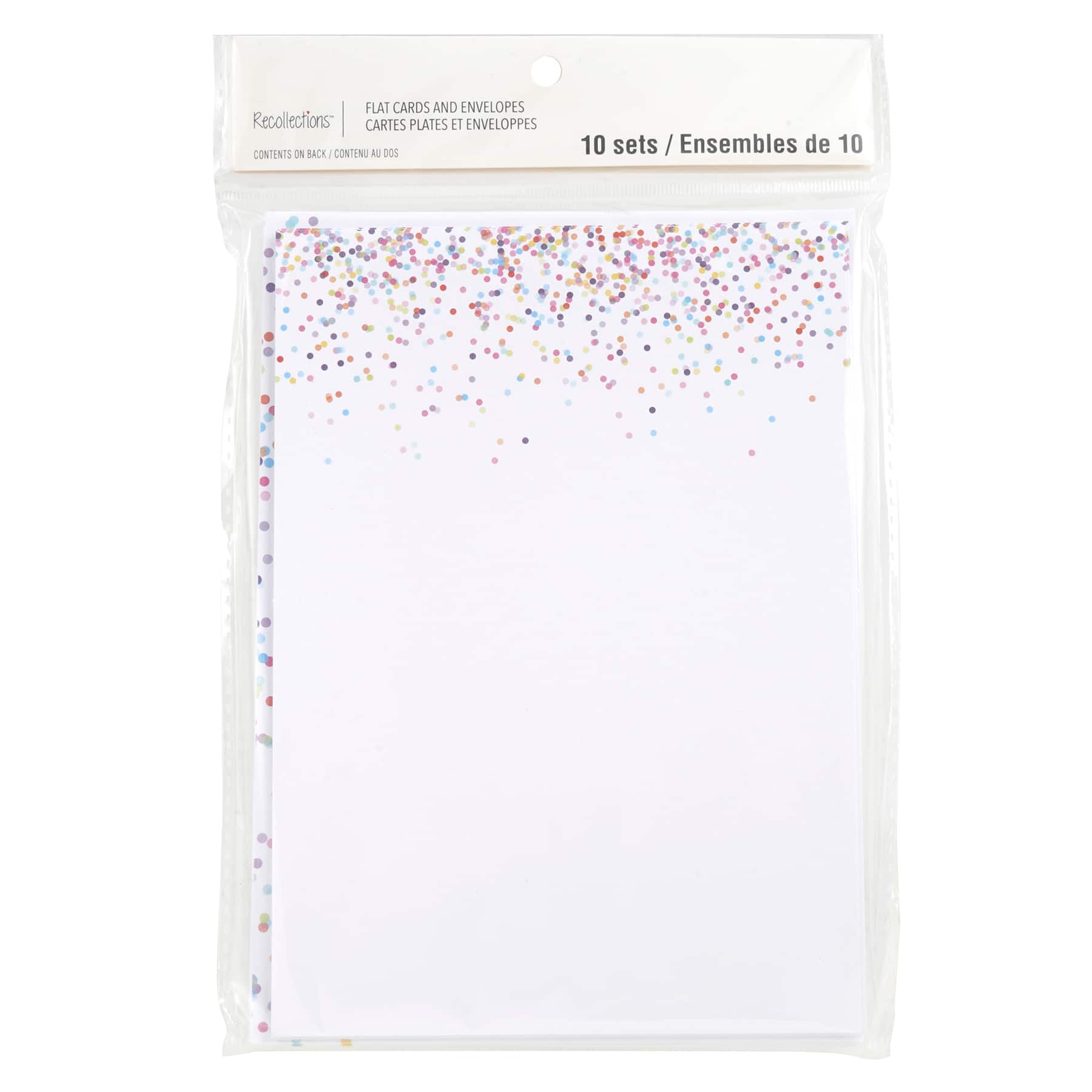 Confetti Flat Cards &#x26; Envelopes by Recollections&#x2122;, 5&#x22; x 7&#x22;