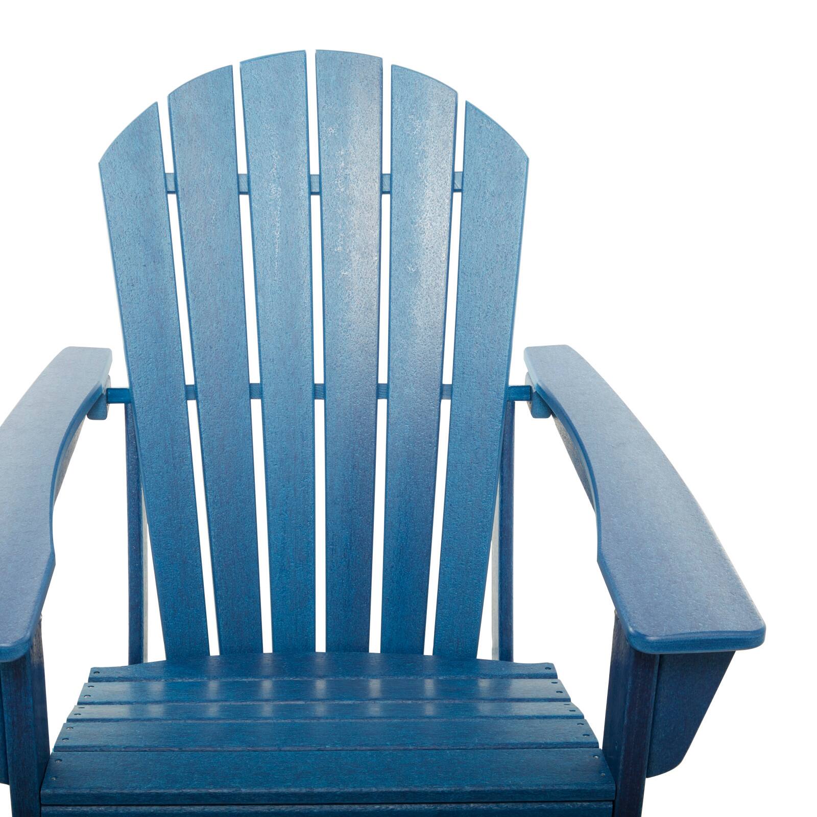 Blue Polyethylene Traditional Outdoor Adirondack Chair, 38&#x22; x 31&#x22; x 32&#x22;