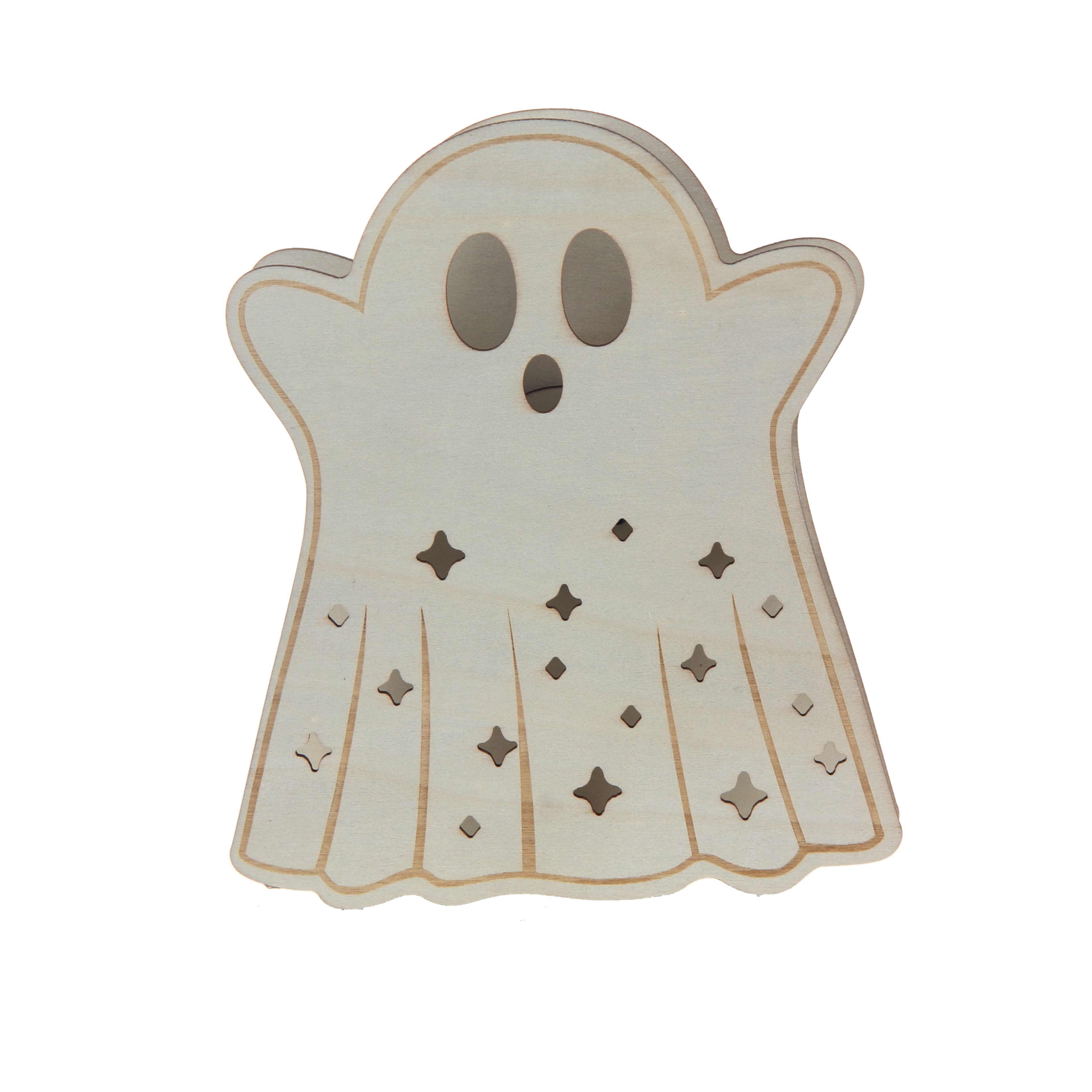 7" Ghost DIY LED Plywood Décor by Make Market®