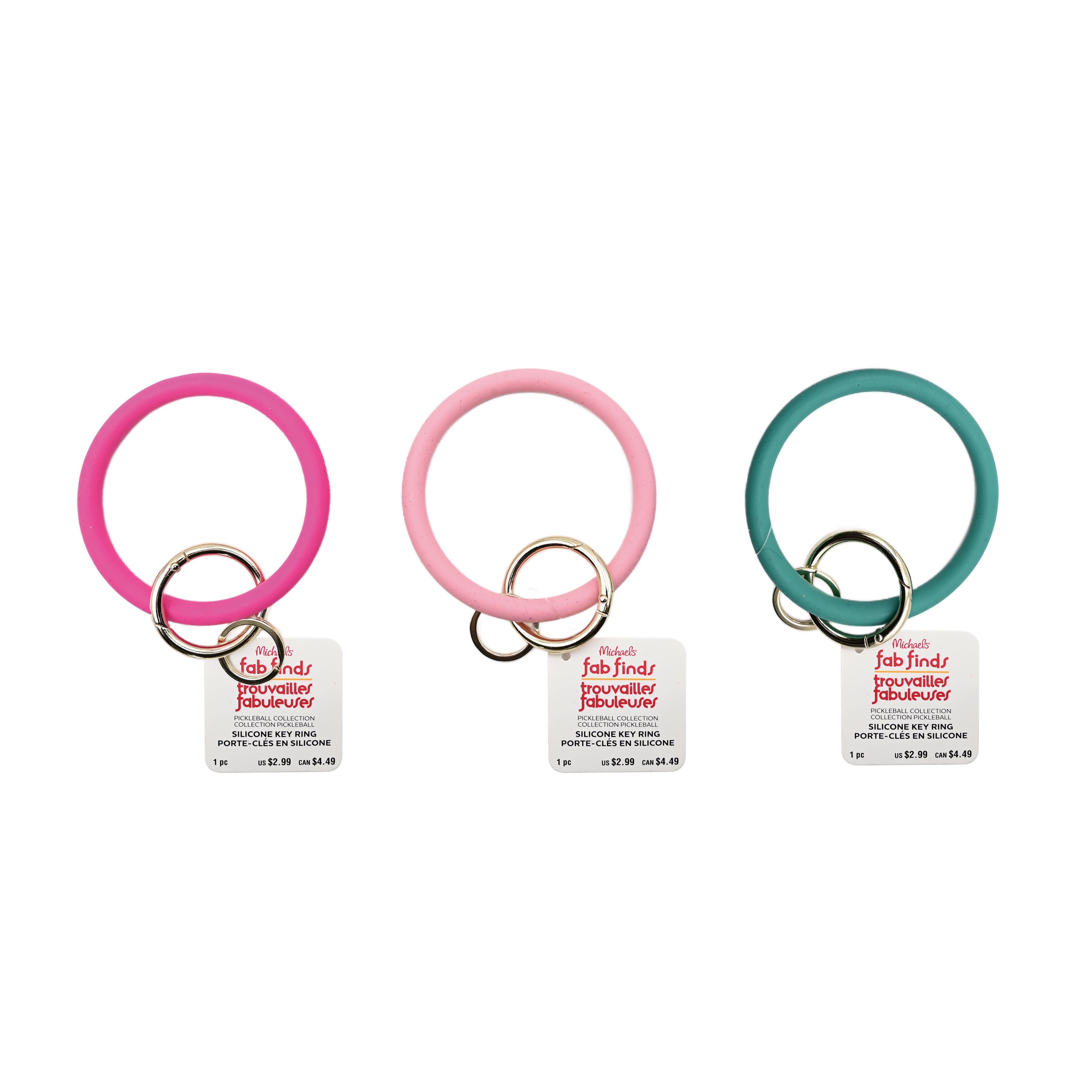 Assorted Pickleball Silicone Key Ring, 1pc. by Fab Finds
