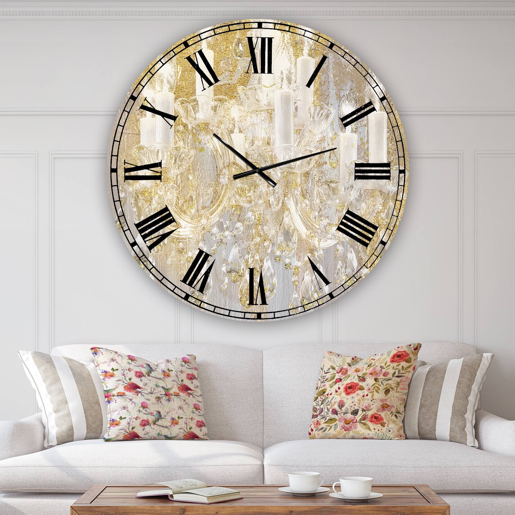 Designart 'Treasured Cottage Oversized Fashion Wall Clock