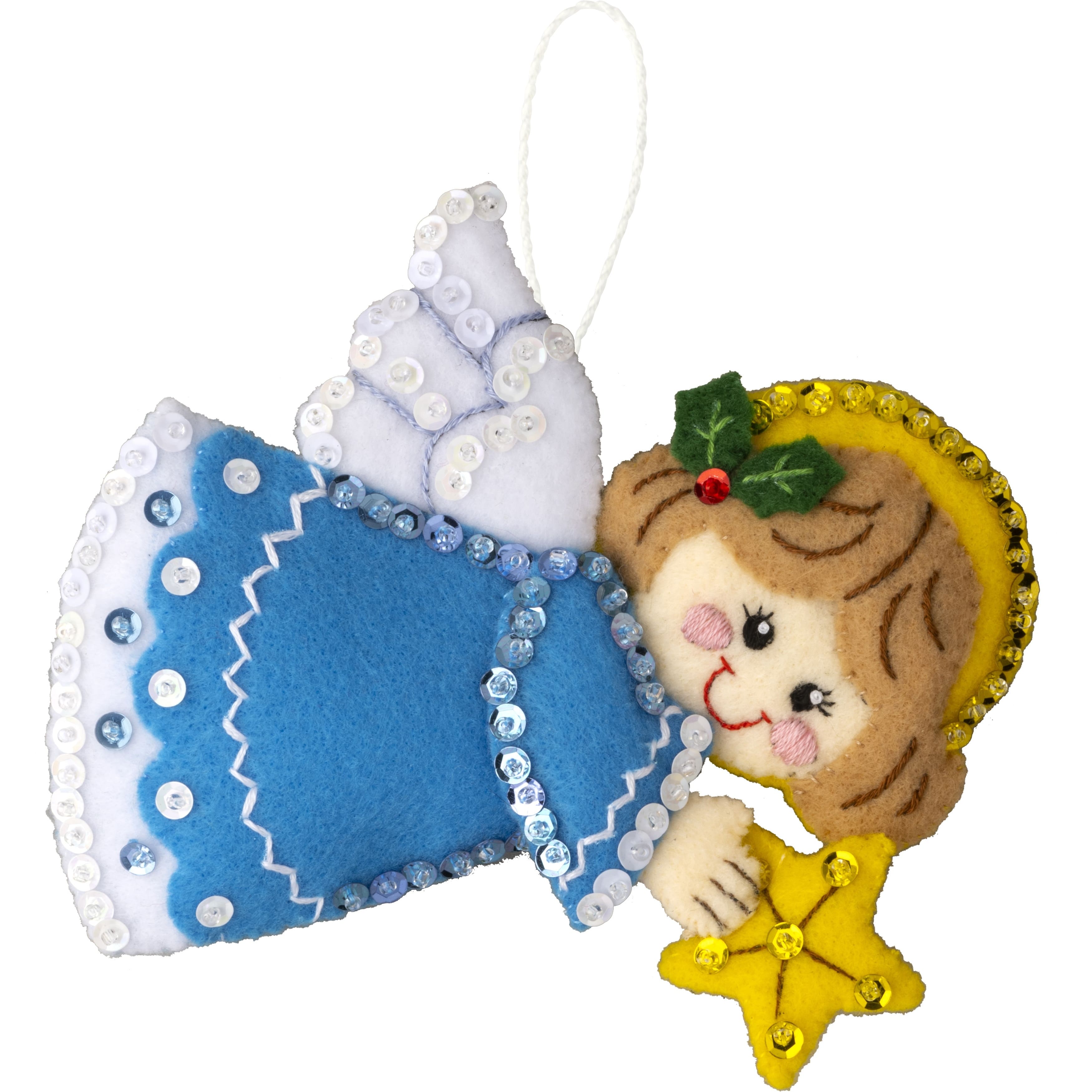 Bucilla&#xAE; Holiday Favorites Felt Ornaments Applique Kit Set, 6ct.