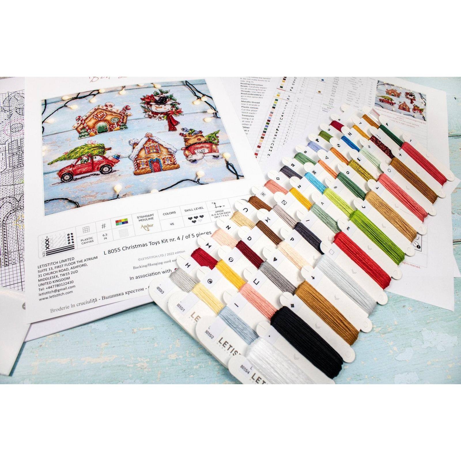 Letistitch Christmas Ornaments Counted Cross Stitch Kit