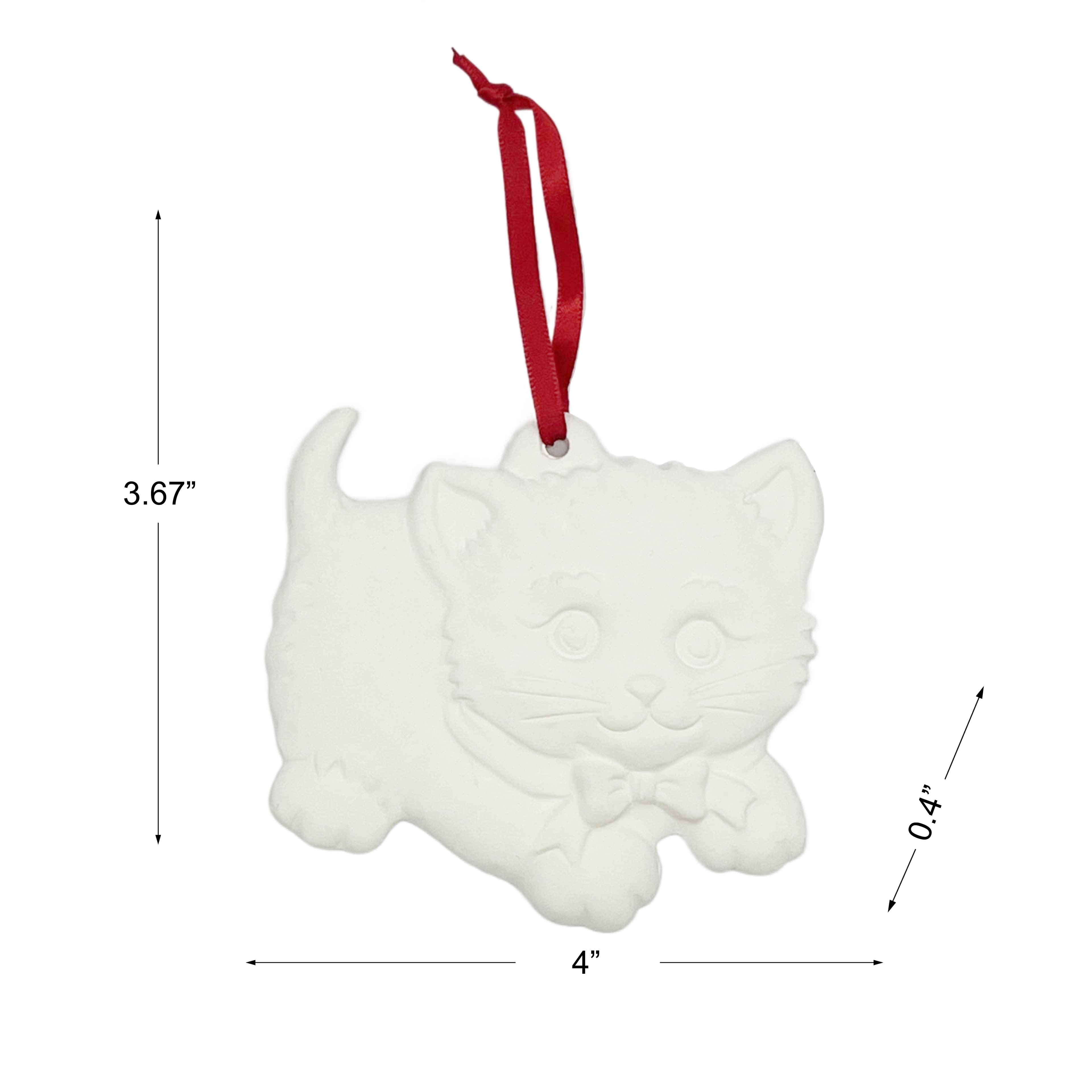 4&#x22; Kitten DIY Ceramic Ornament by Make Market&#xAE;
