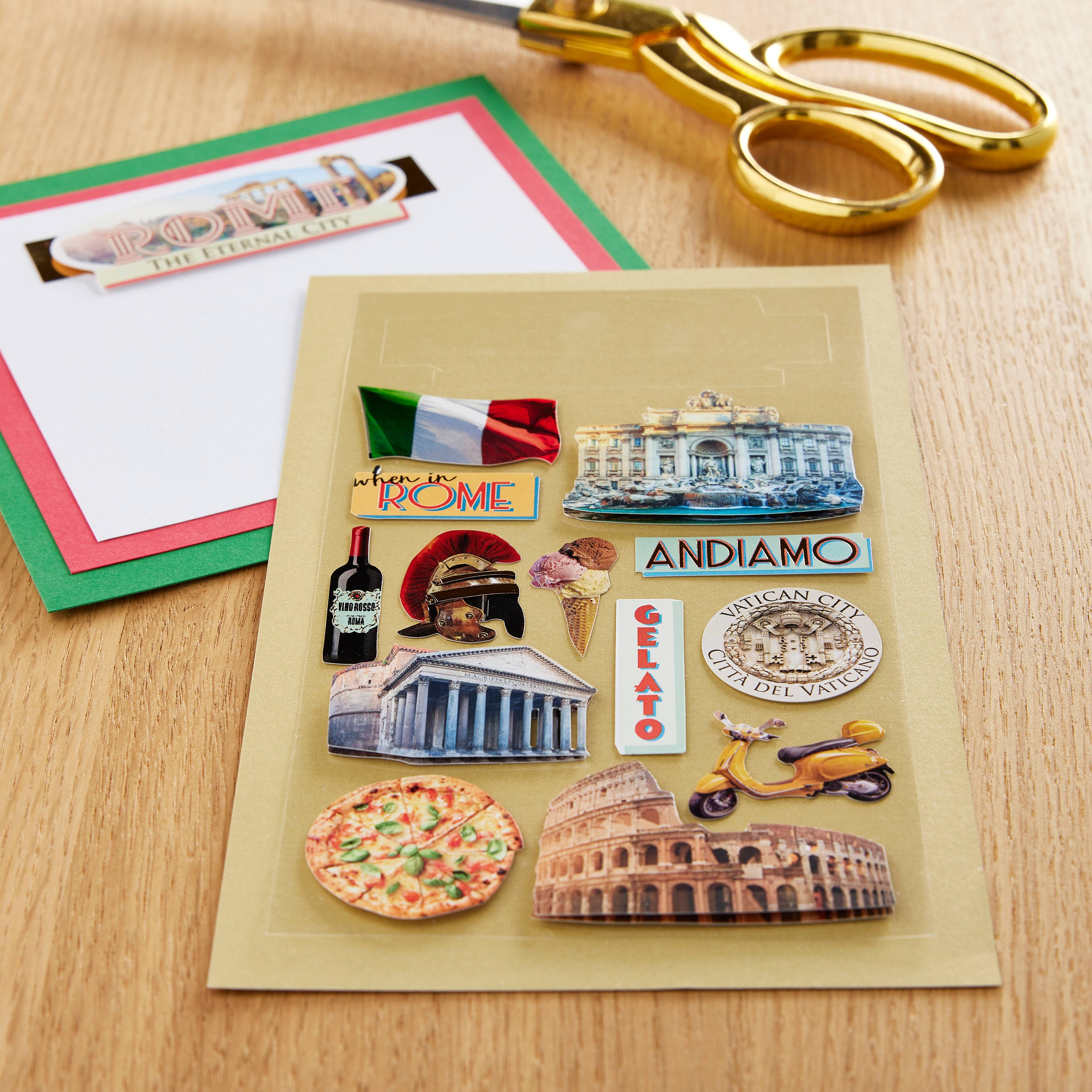 12 Pack: Rome Dimensional Stickers by Recollections&#x2122;