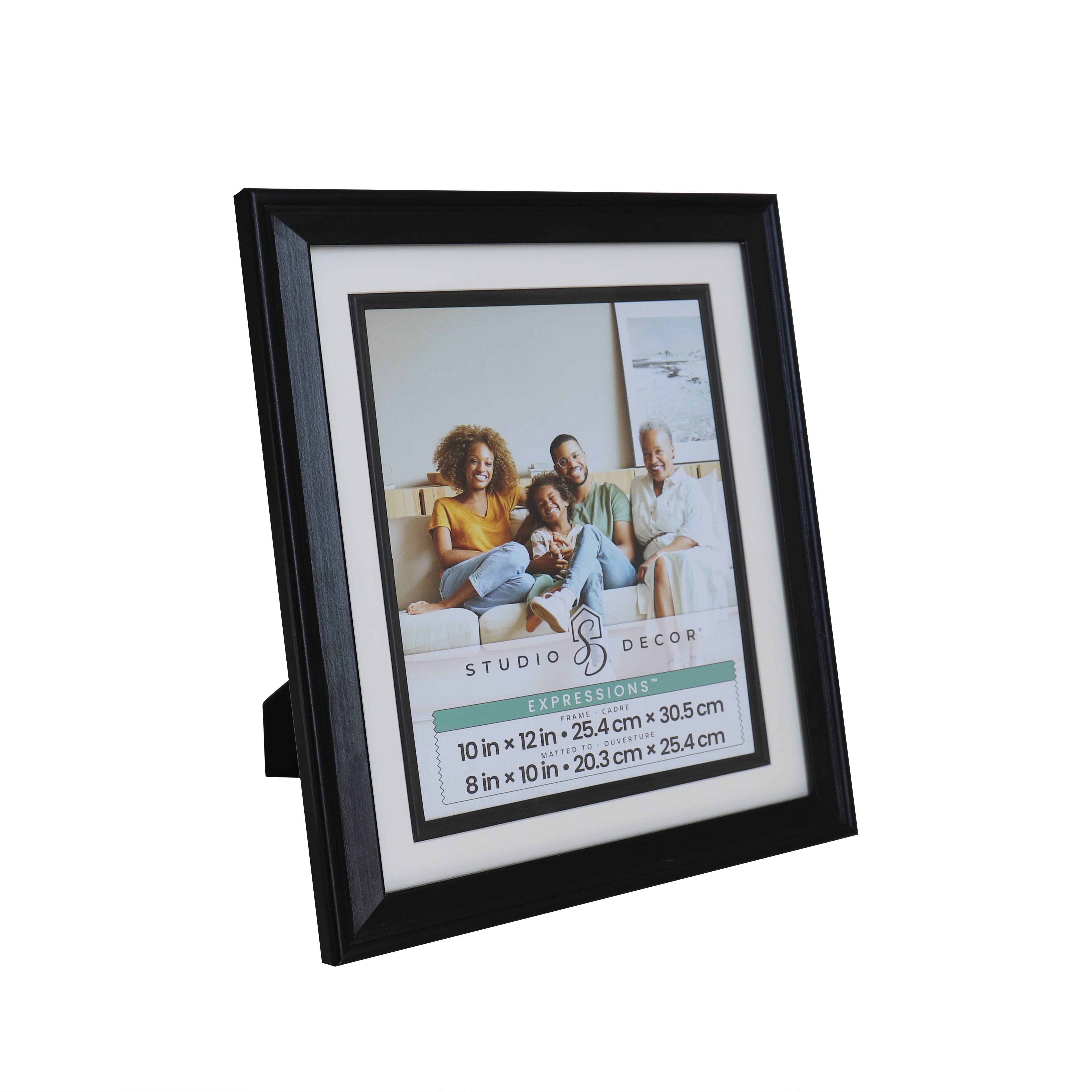 Expressions™ 8" x 10" Black Tabletop Frame with Mat by Studio Décor®
