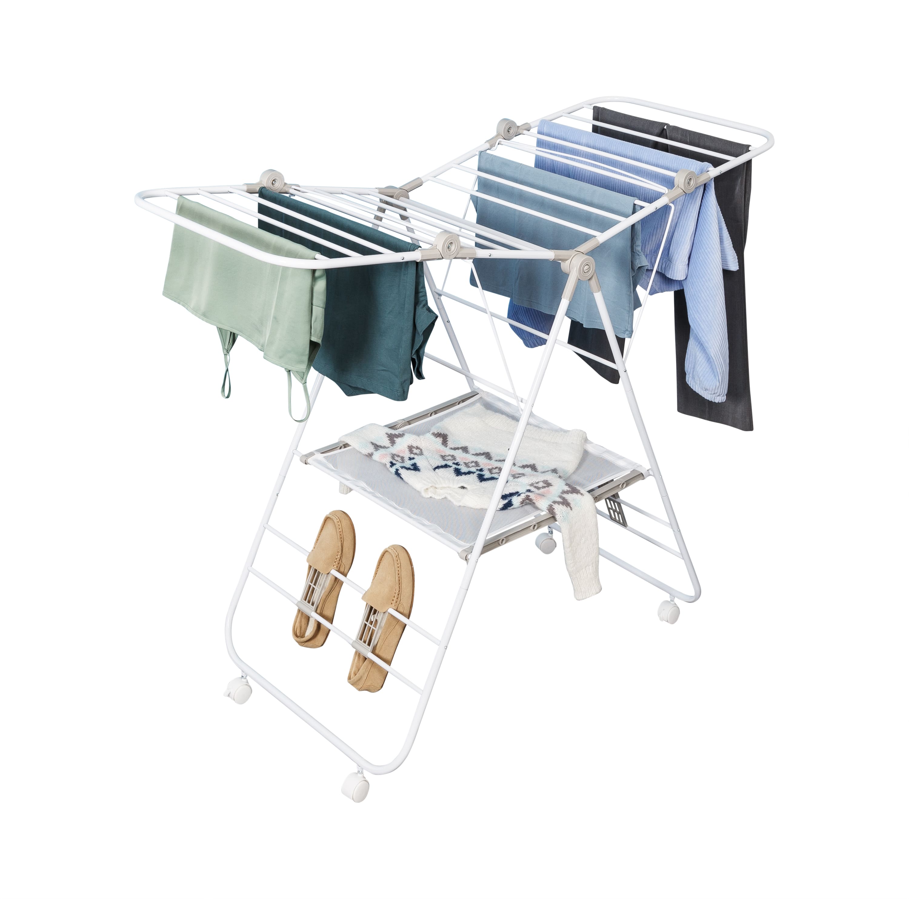 Honey Can Do Folding Wing Clothes Dryer with Wheels