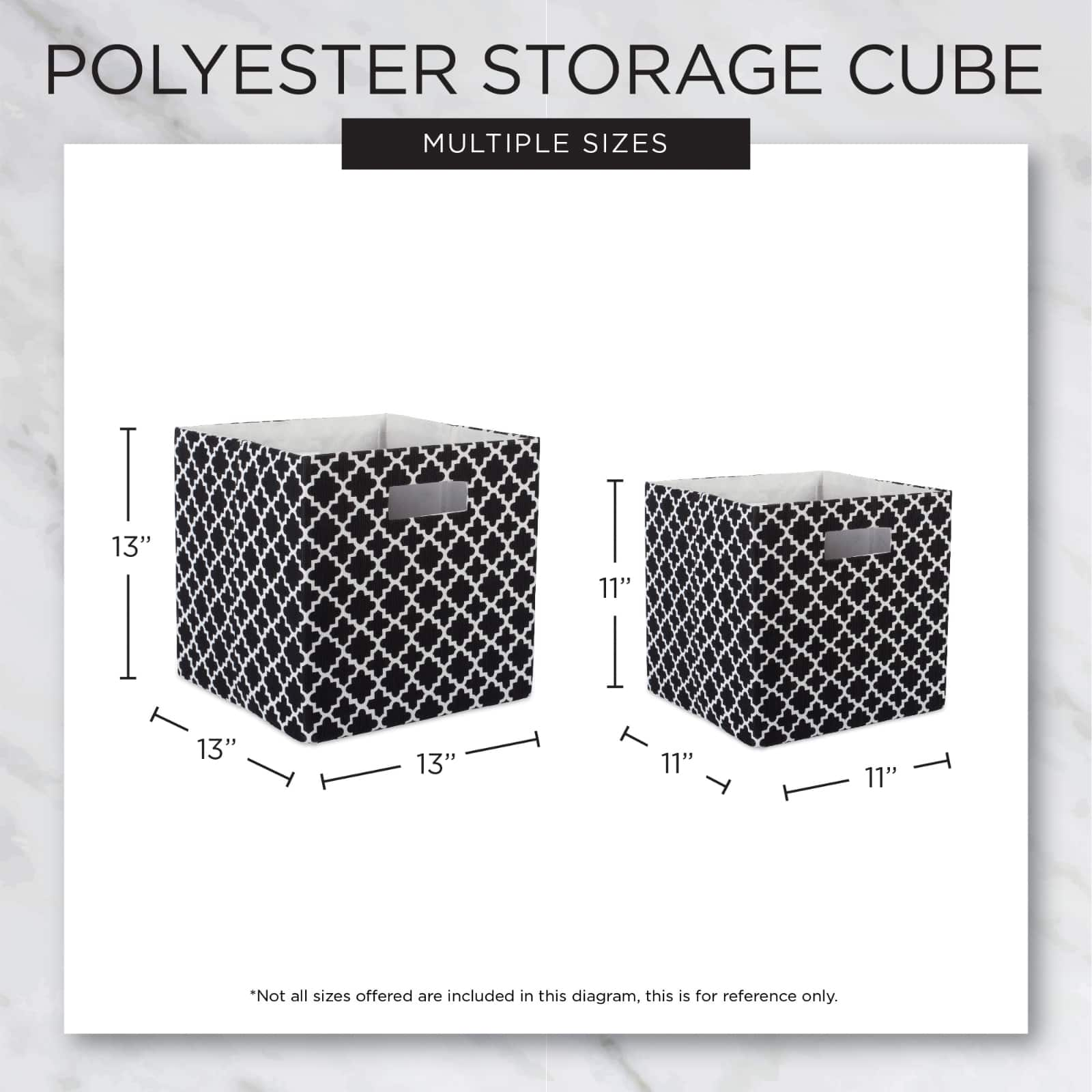 DII&#xAE; 11&#x22; Nonwoven Polyester Small Dots Storage Cubes, 4ct.