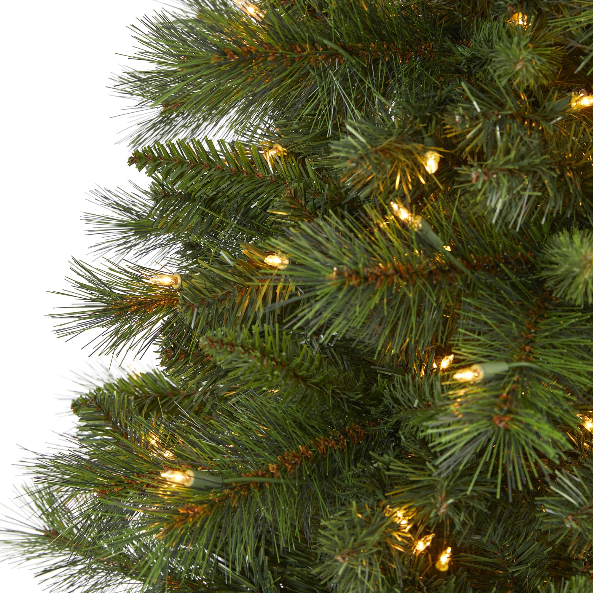 7.5ft. Pre-Lit West Virginia Mountain Pine Artificial Christmas Tree, Clear LED Lights