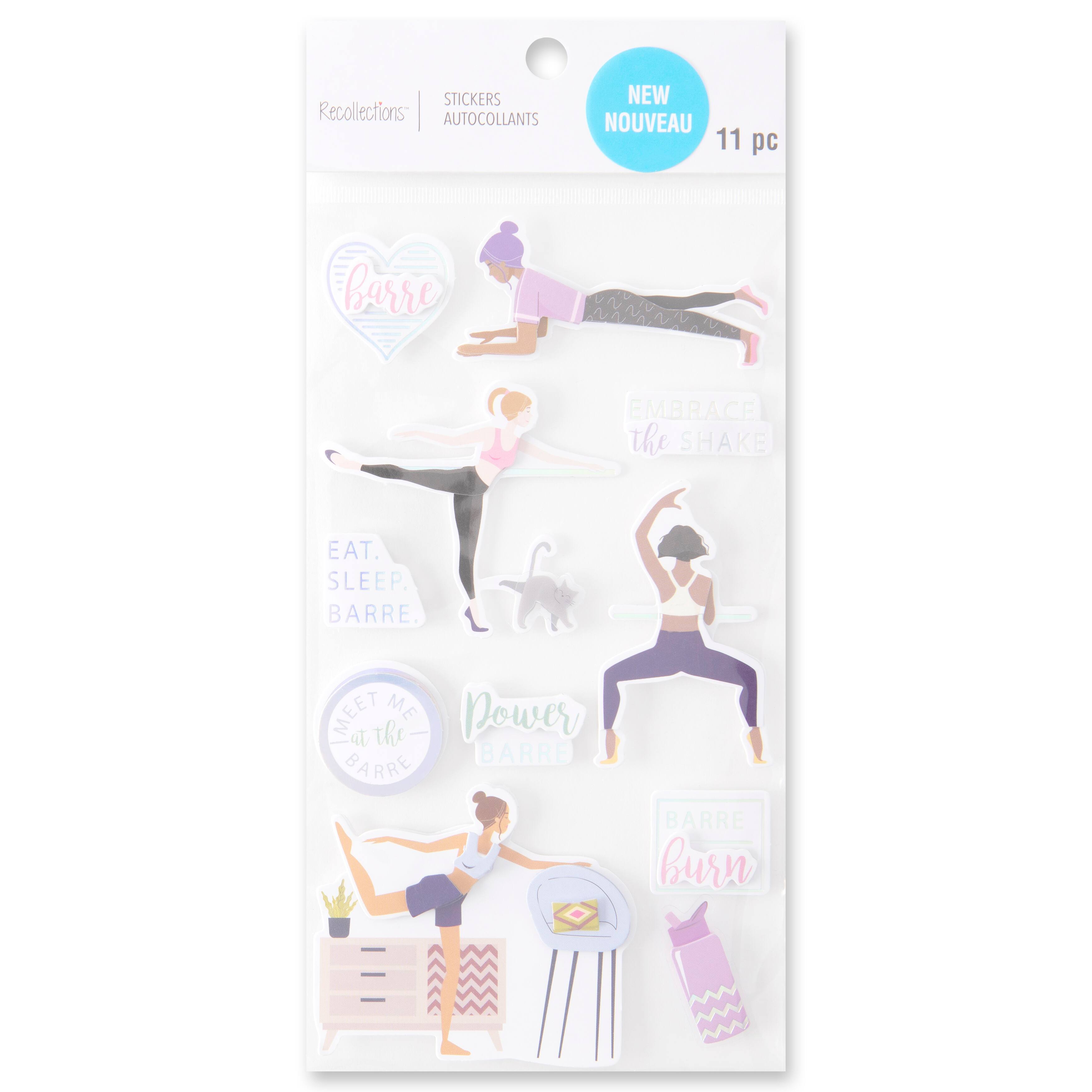 12 Pack: Barre Stickers by Recollections&#x2122;