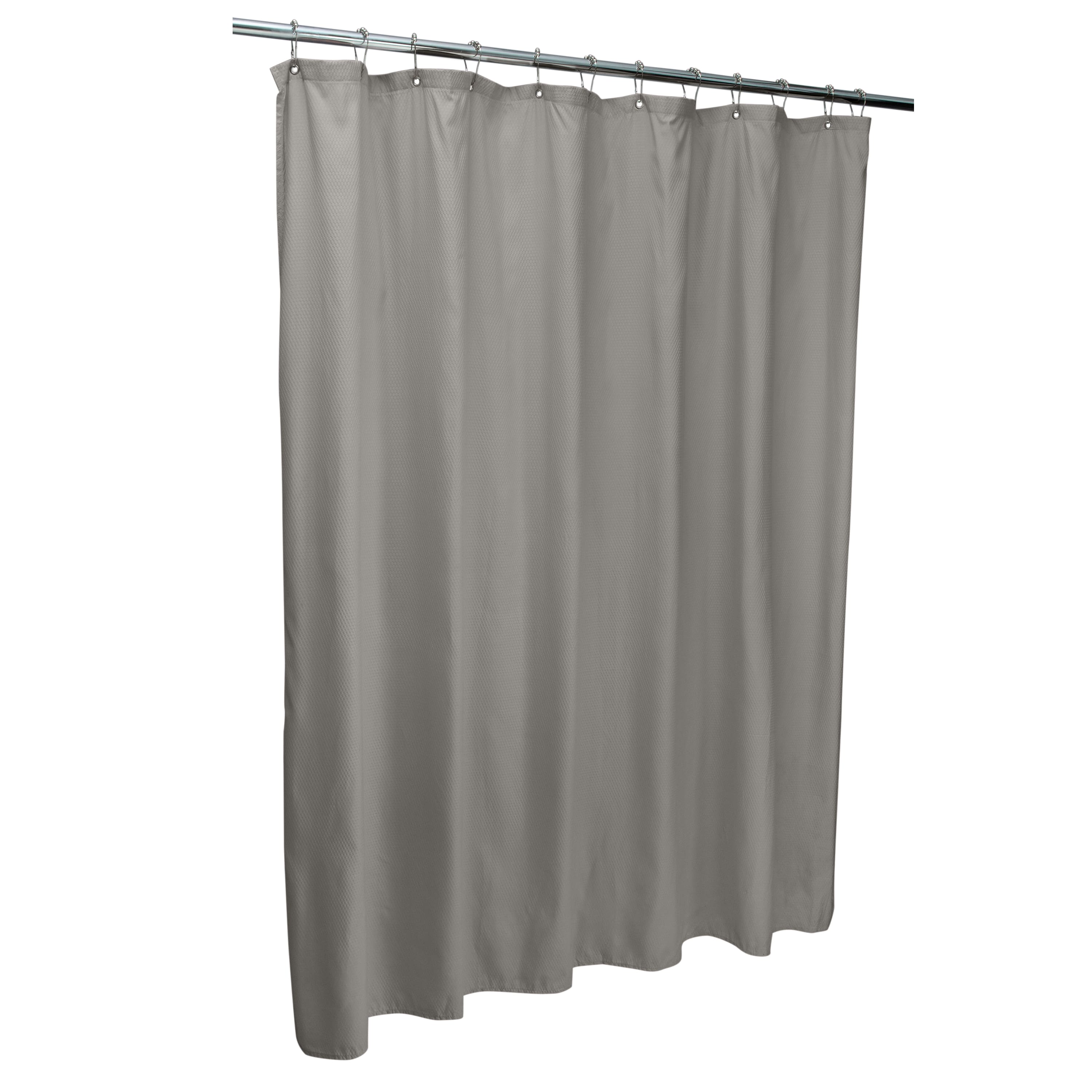 Bath Bliss Heather Gray Microfiber Soft Touch Shower Diamond Design Curtain Liner