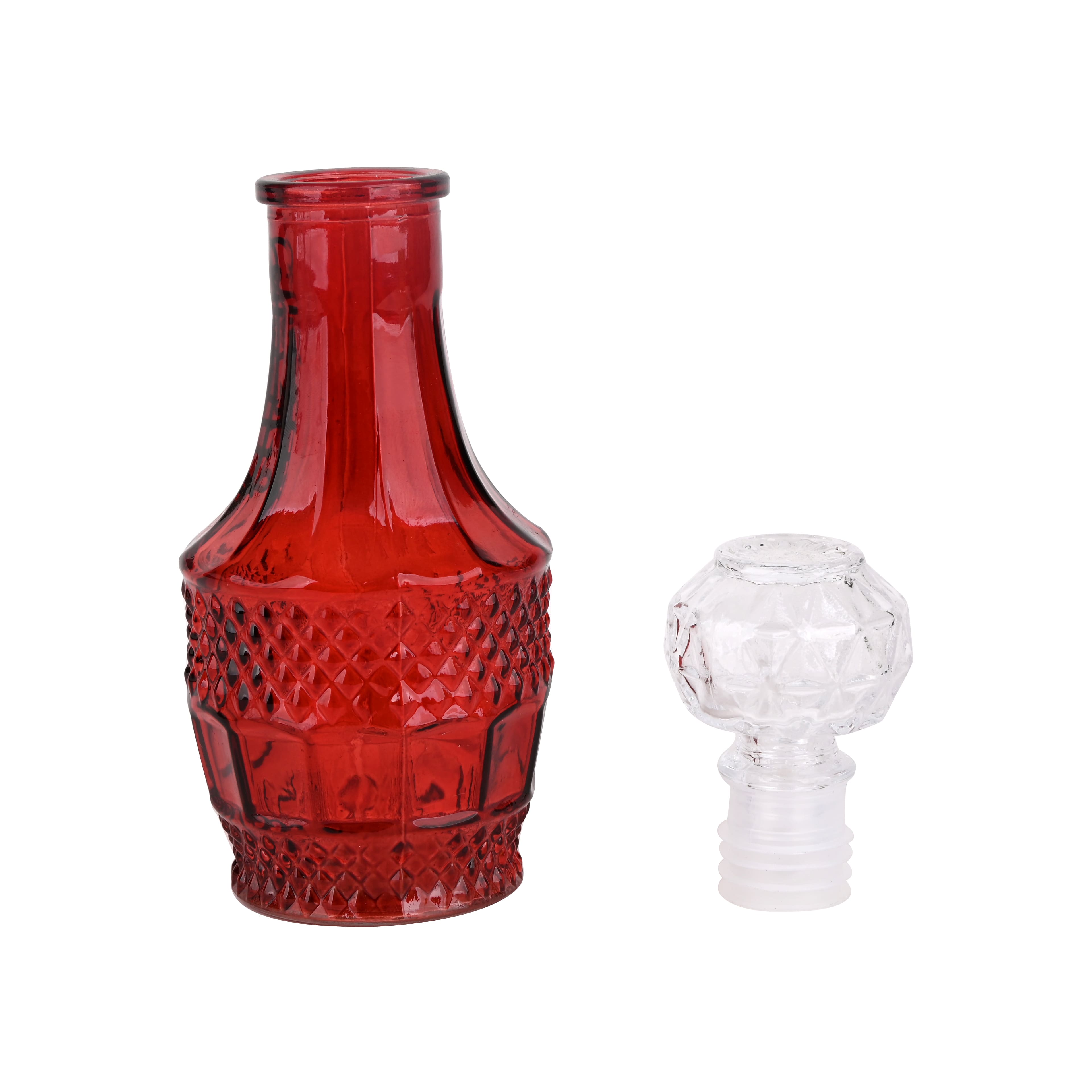 6&#x22; Red Glass Bottle Tabletop D&#xE9;cor by Ashland&#xAE;