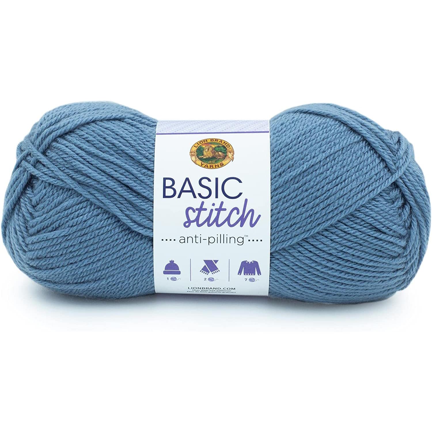 3 Pack) Lion Brand Yarn 202-410F Basic Stitch Anti Pilling Yarn