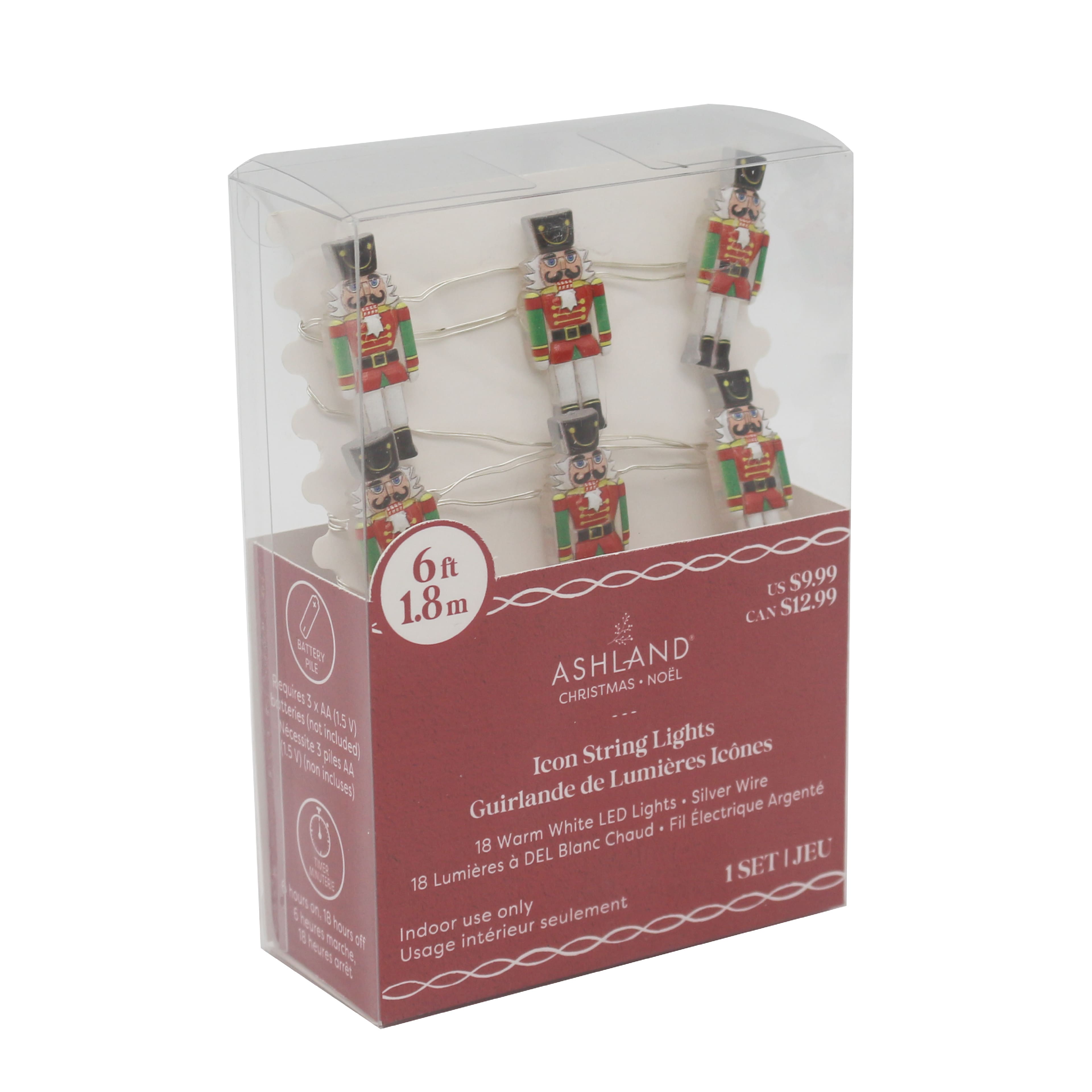 18ct. Warm White LED Nutcracker Icon String Lights by Ashland&#xAE;