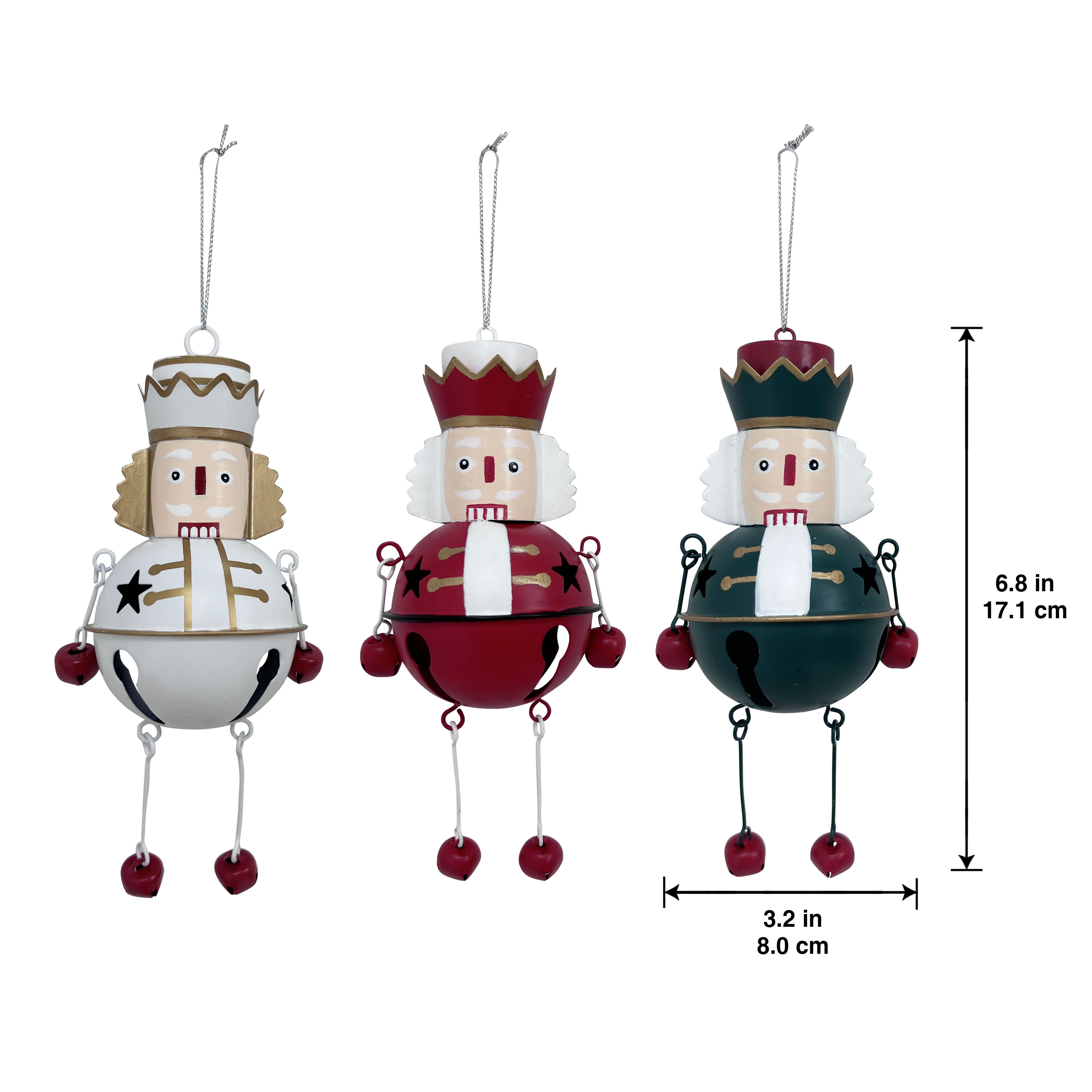 Assorted 6.75&#x22; Metal Bell Nutcracker Ornament by Ashland&#xAE;, 1pc.