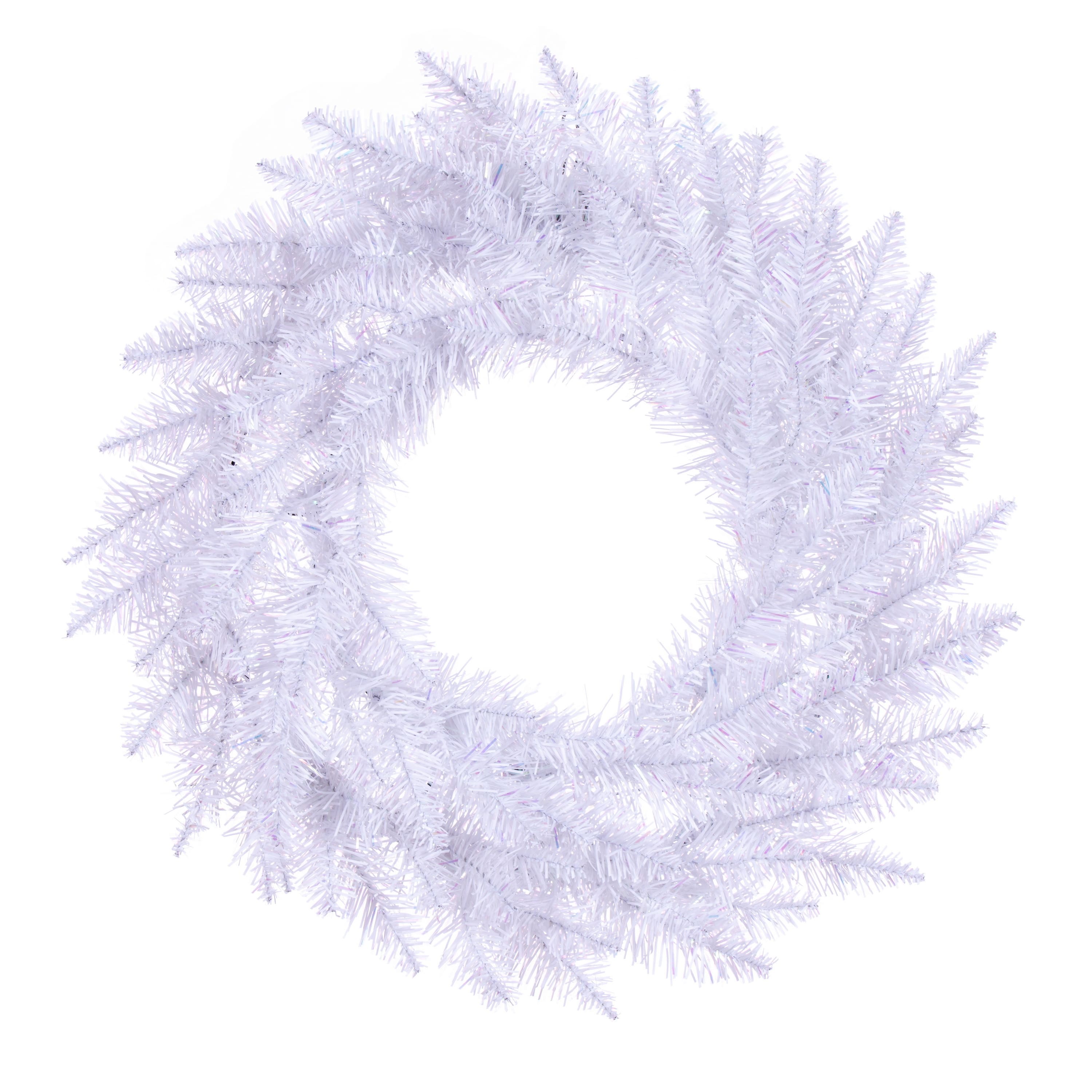 24" Sparkle White Spruce Wreath