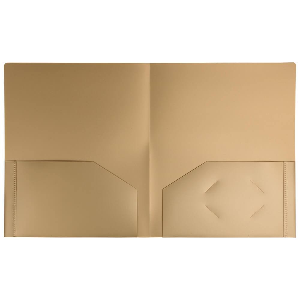 JAM Paper Heavy Duty Plastic 2-Pocket Folders, 6ct.