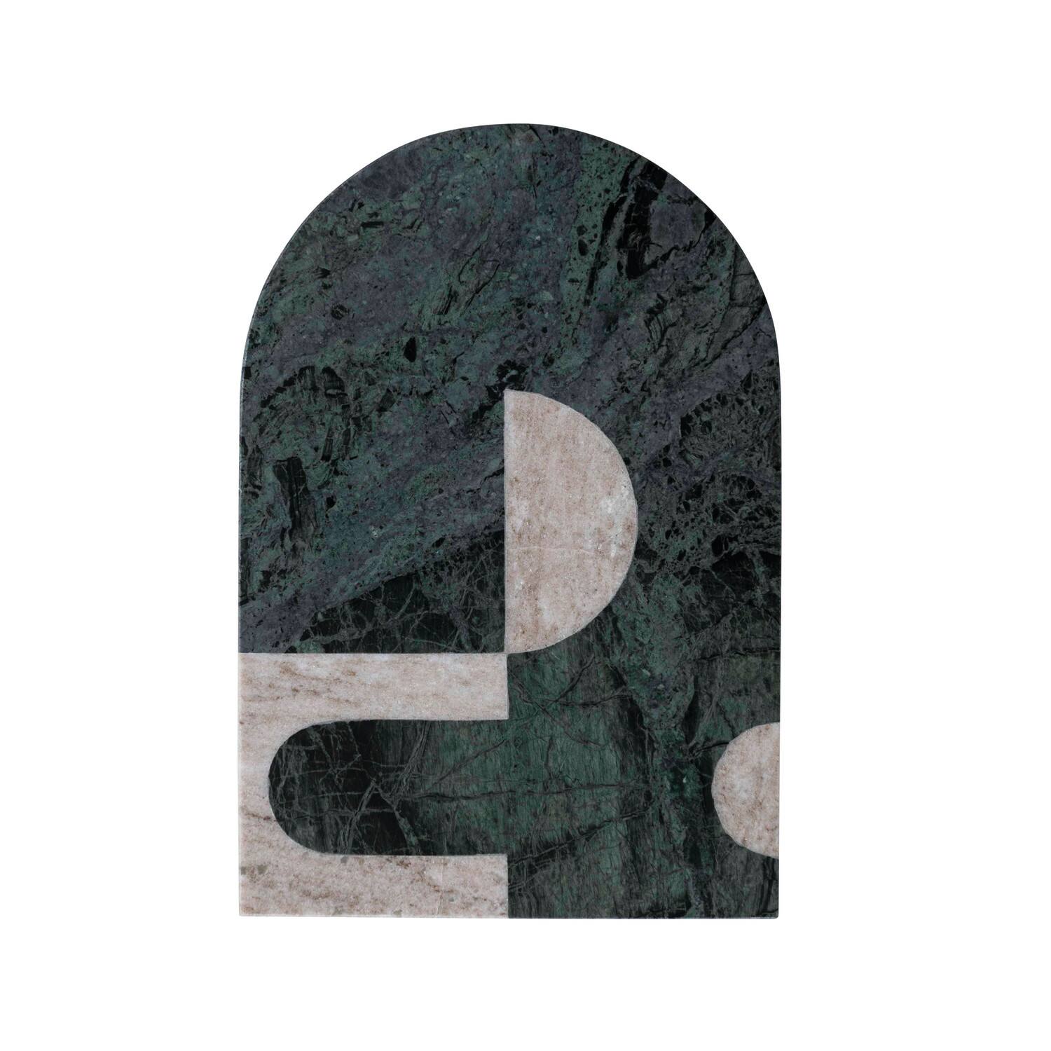 Hello Honey® Green Abstract Design Compact Marble Cheese & Cutting Board