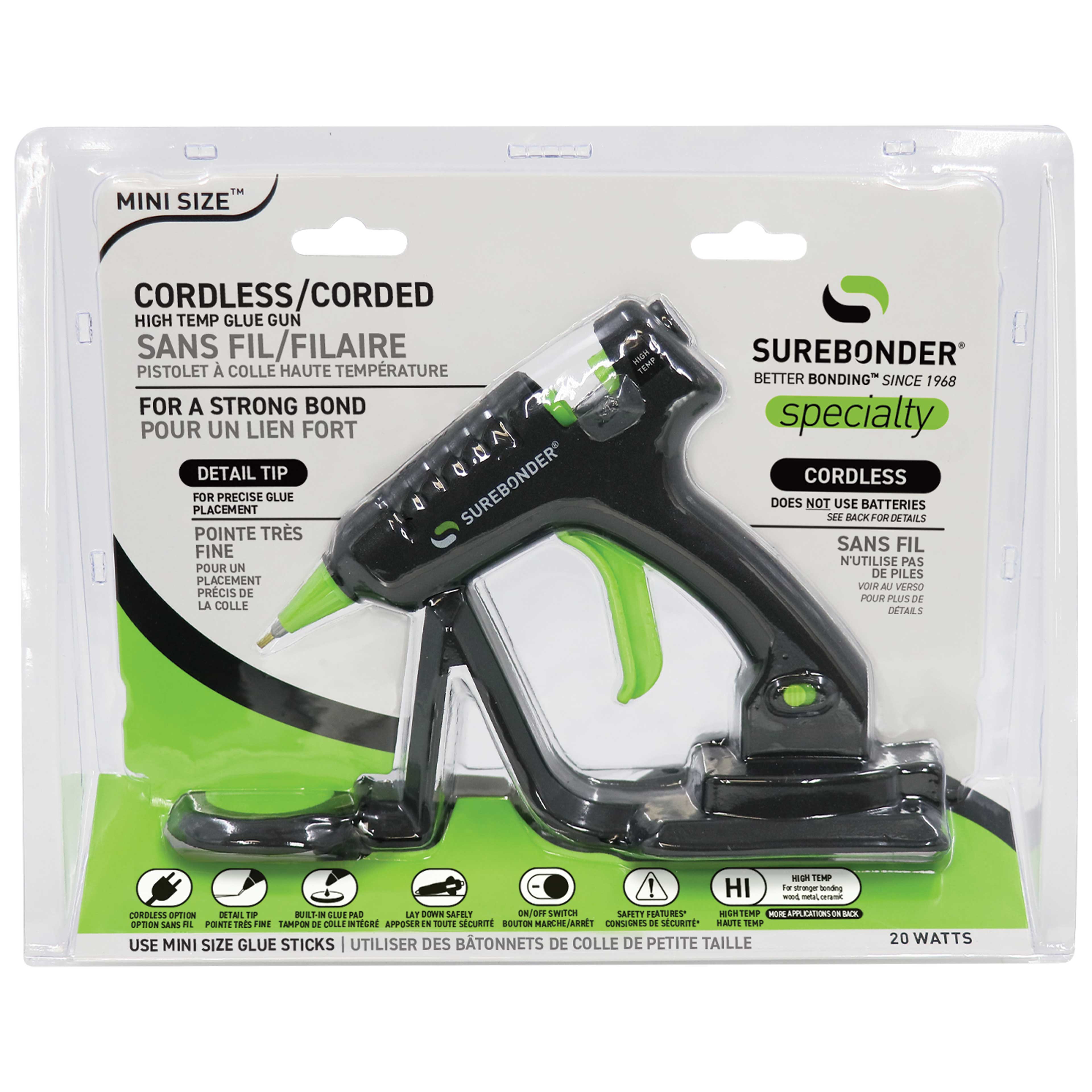 Surebonder® Mini Cordless High Temp Detail Tip Hot Glue Gun