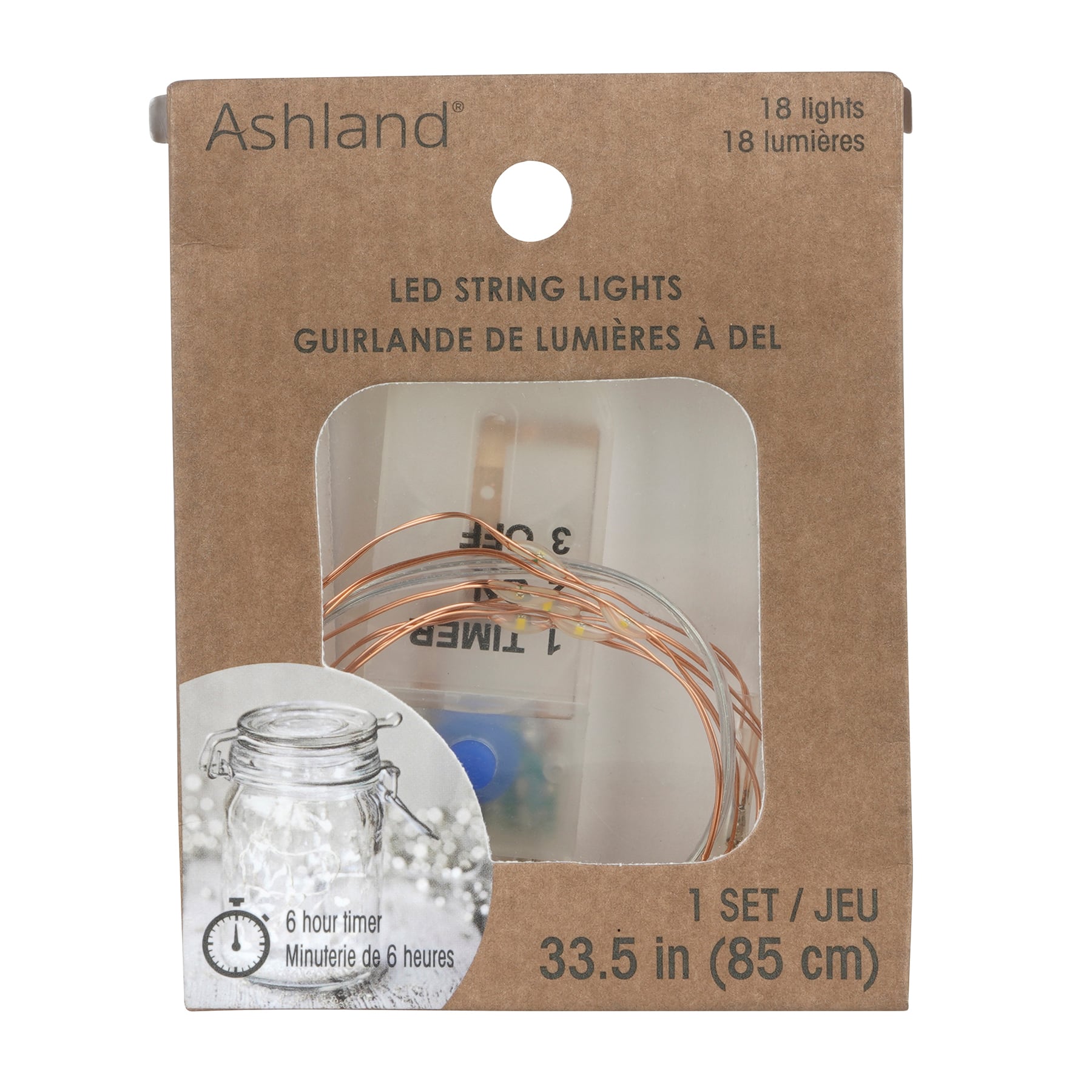 8 Pack: 18ct. Warm White LED String Lights with Copper Wire by Ashland®