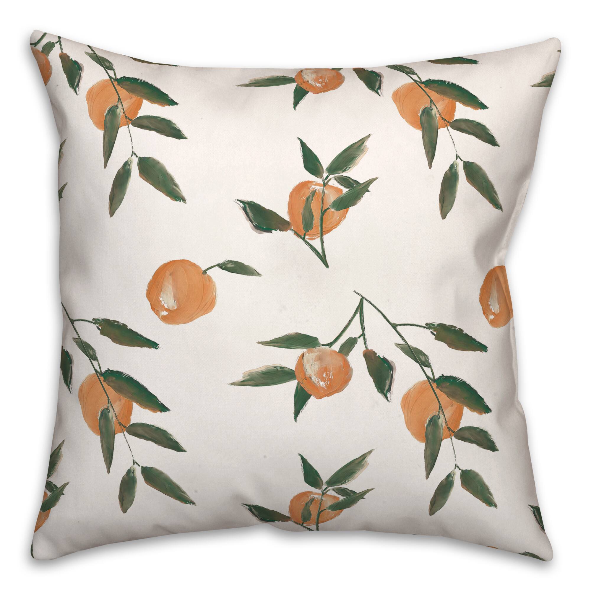Peachy Pattern 18&#x22; x 18&#x22; Throw Pillow