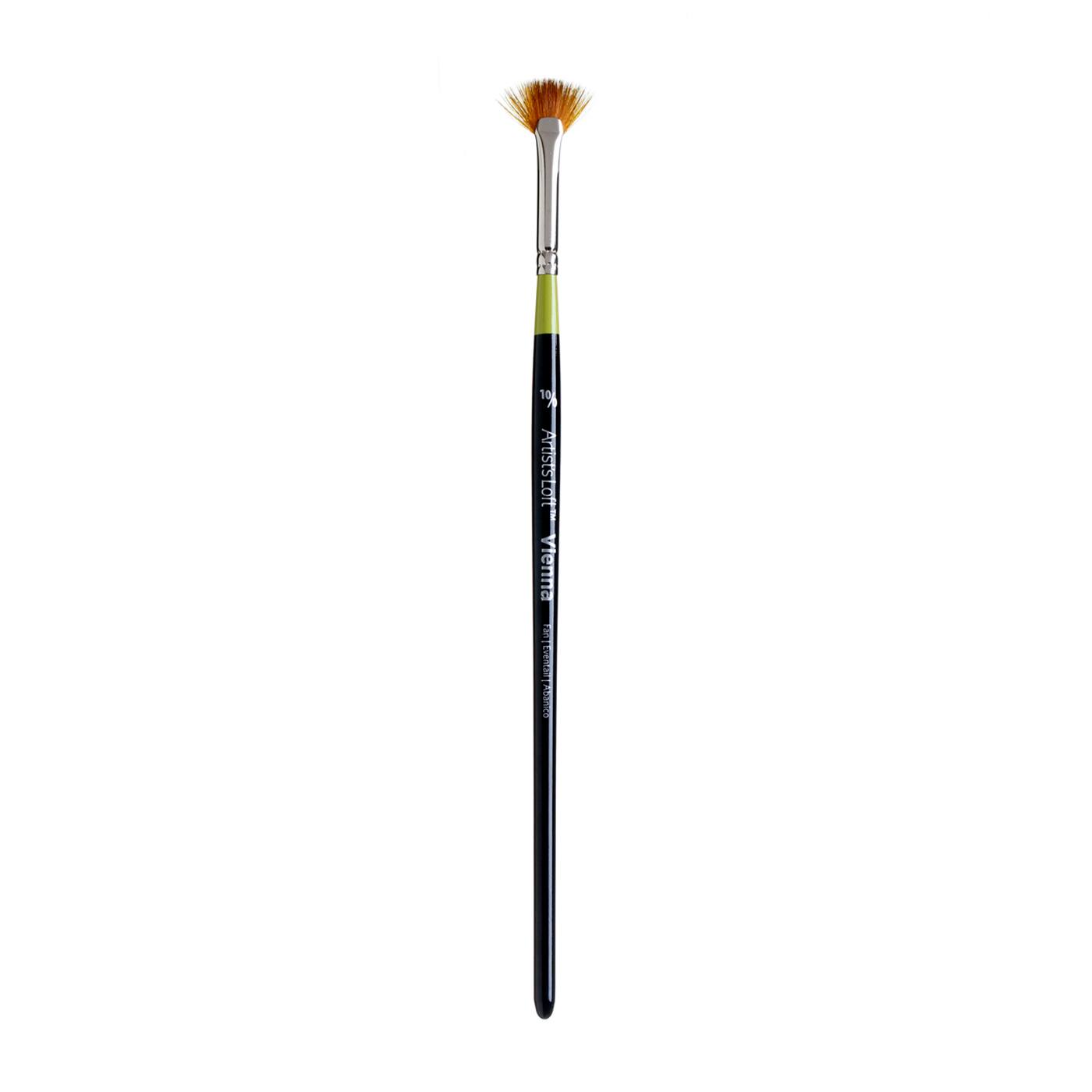12 Pack: Vienna Golden Taklon Fan Brush by Artist's Loft™