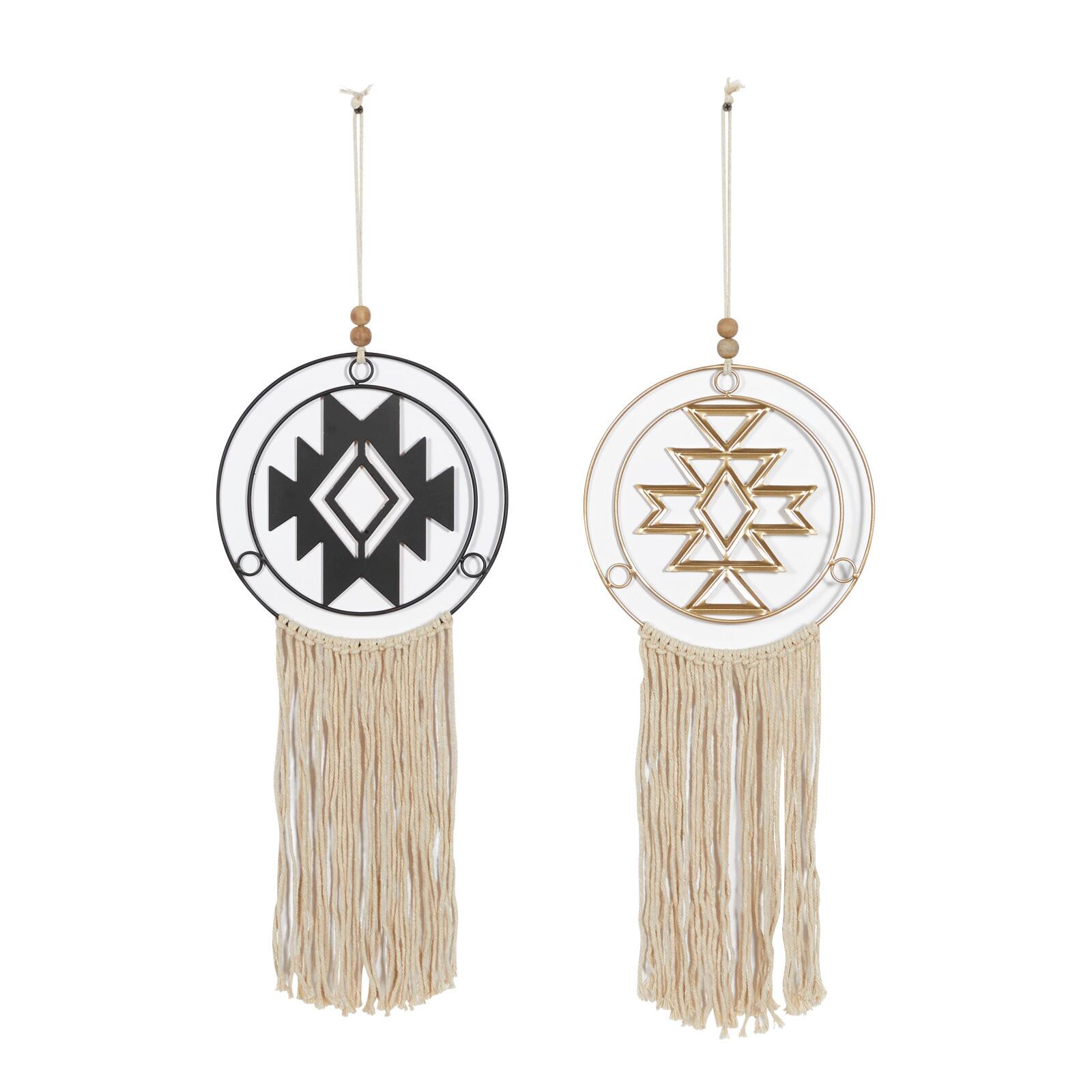 Multicolored Metal Contemporary Dreamcatcher Wall Decor, 2ct.