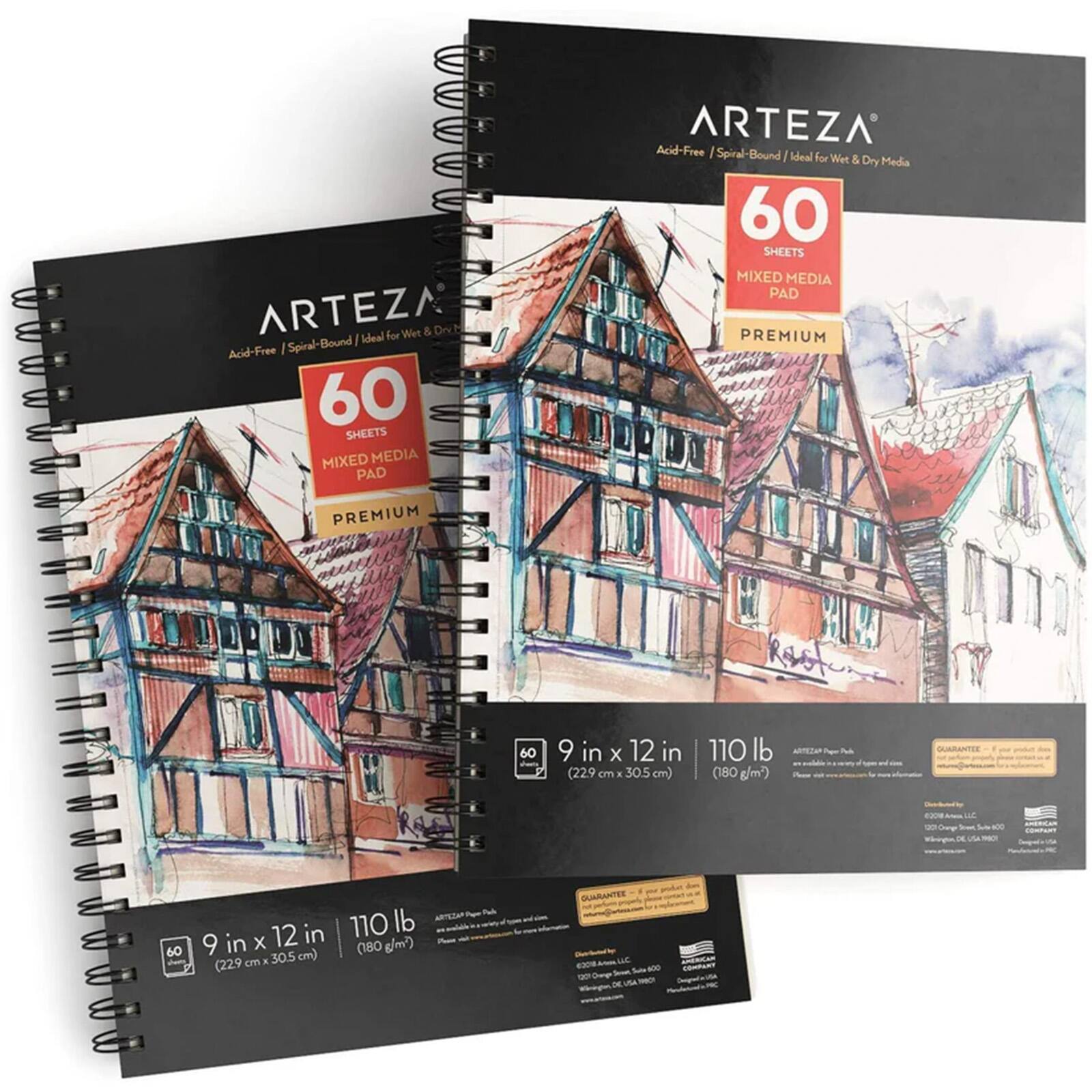 Arteza® 9" x 12" Mixed Media Pads, 2ct.