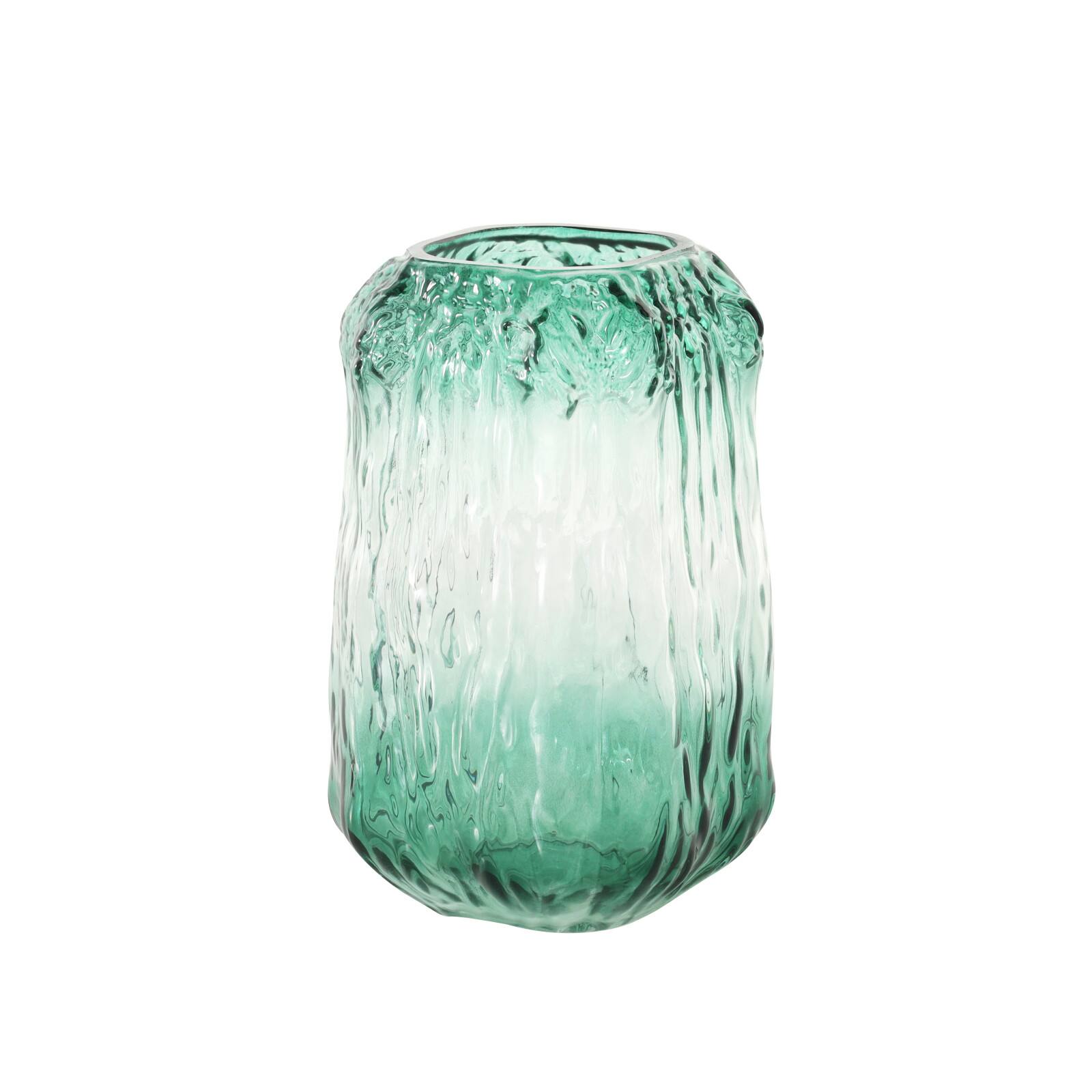 9&#x22; Green Glass Vase