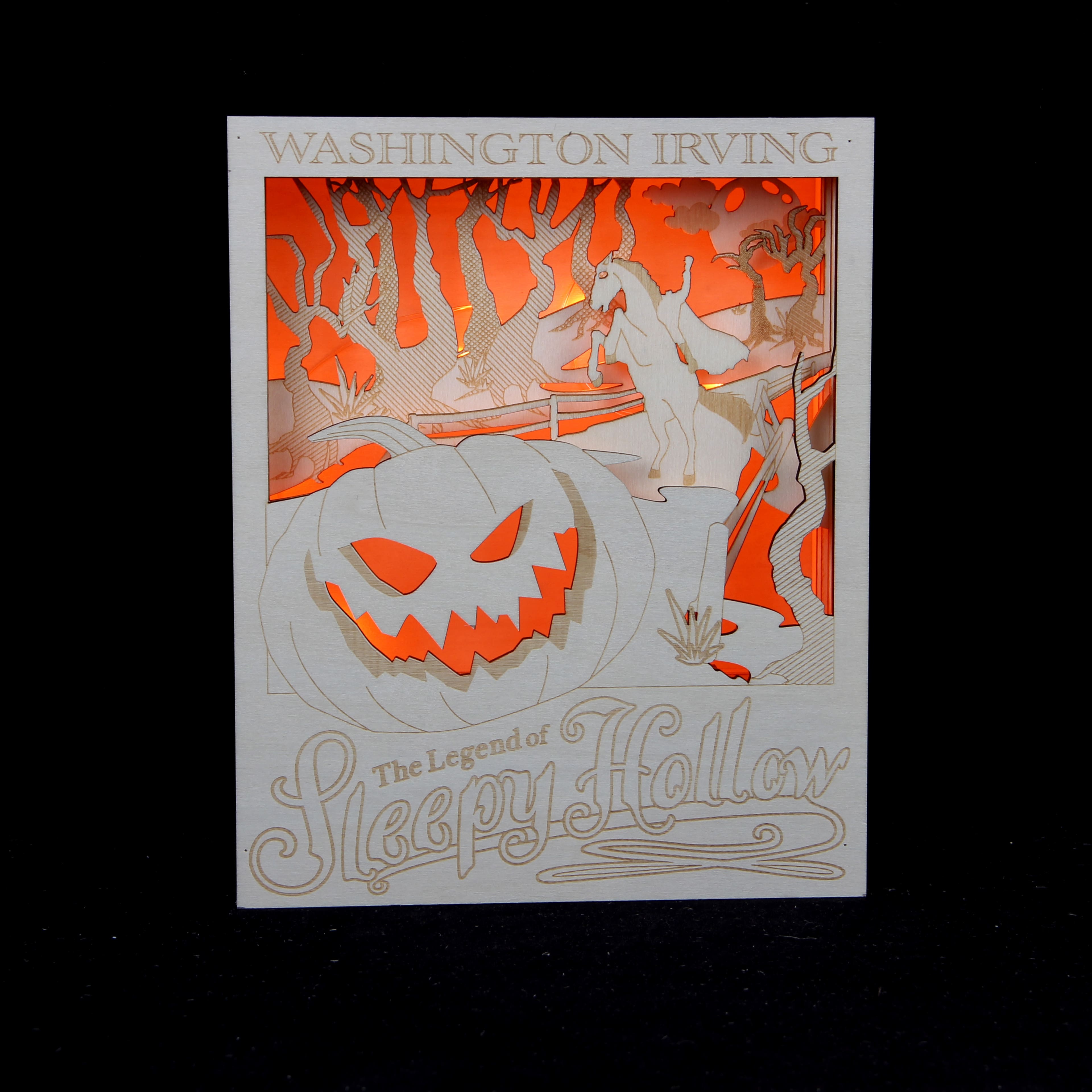 8.5&#x22; Sleepy Hollow Book DIY LED Plywood D&#xE9;cor by Make Market&#xAE;