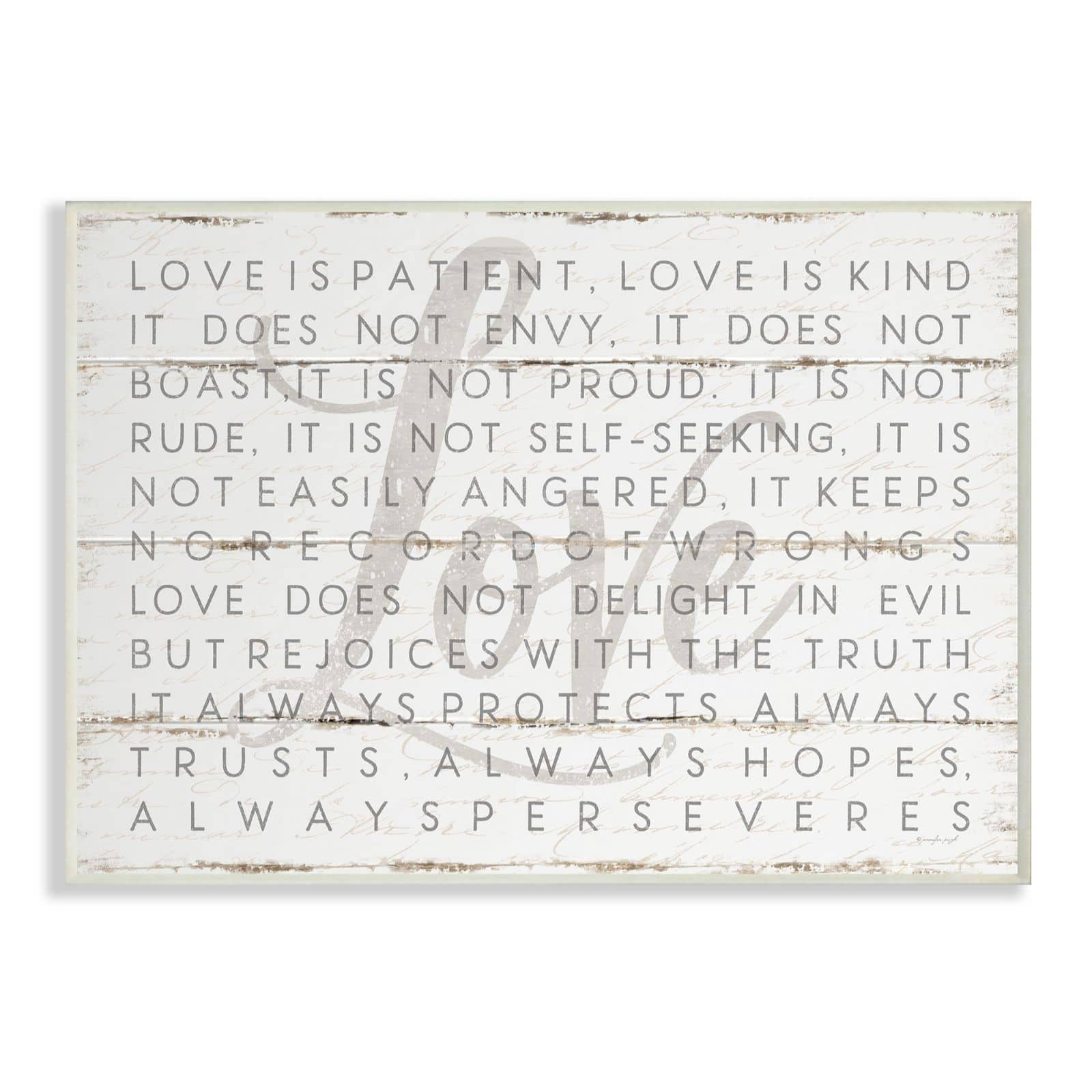 Stupell Industries Love Is Patient Gray on White Wall Plaque in Gray/White | 10" x 15" | Michaels®