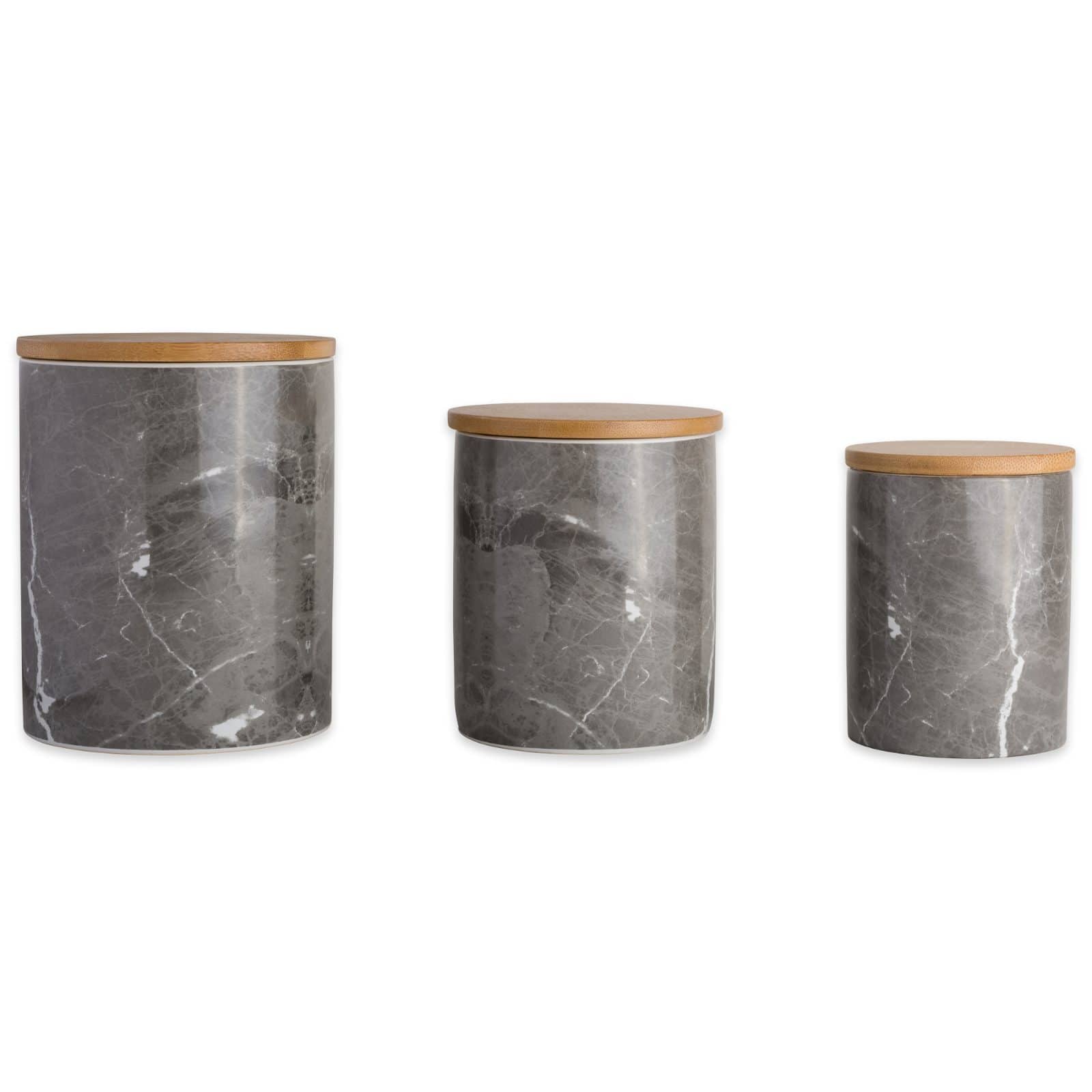DII&#xAE; Black Marble Ceramic Canister Set