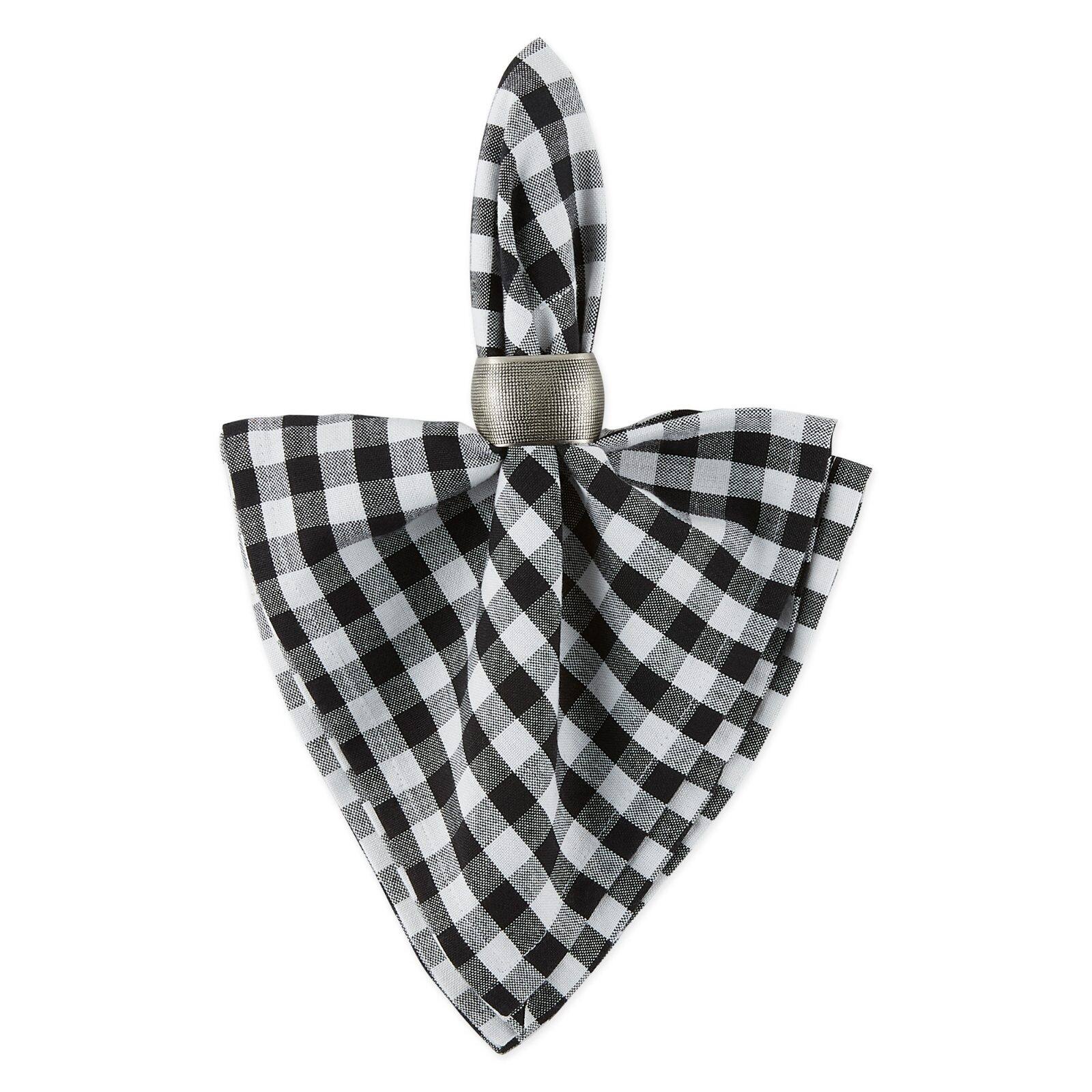 DII&#xAE; Black &#x26; White Gingham Napkin, 4ct.