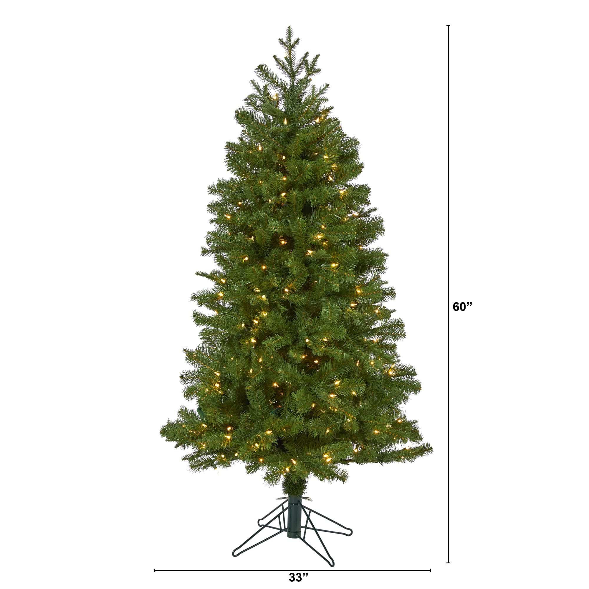 5ft. Pre-Lit Vancouver Spruce Artificial Christmas Tree, Warm White LED Lights
