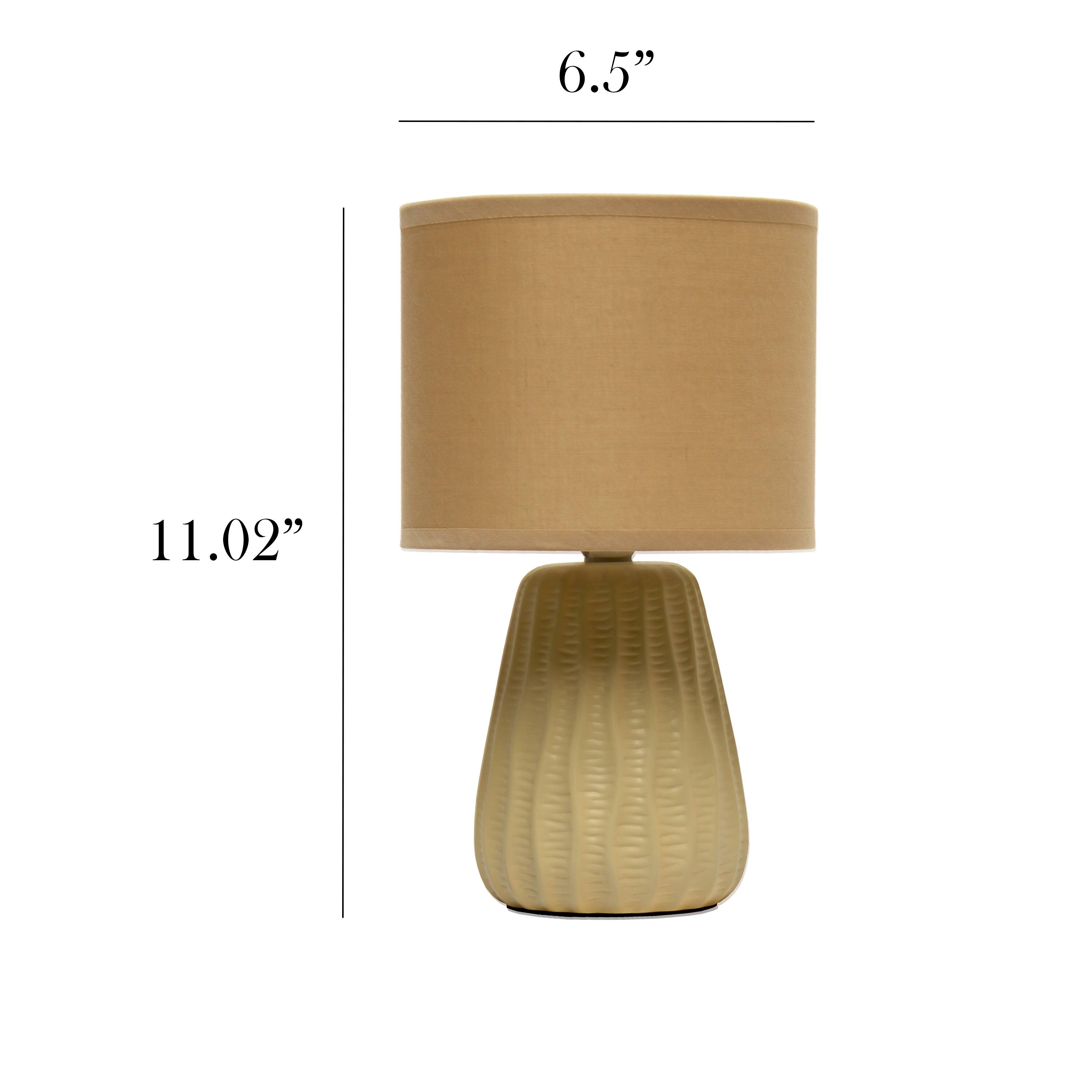 Simple Designs 11" Mini Ceramic Pastel Table Lamp