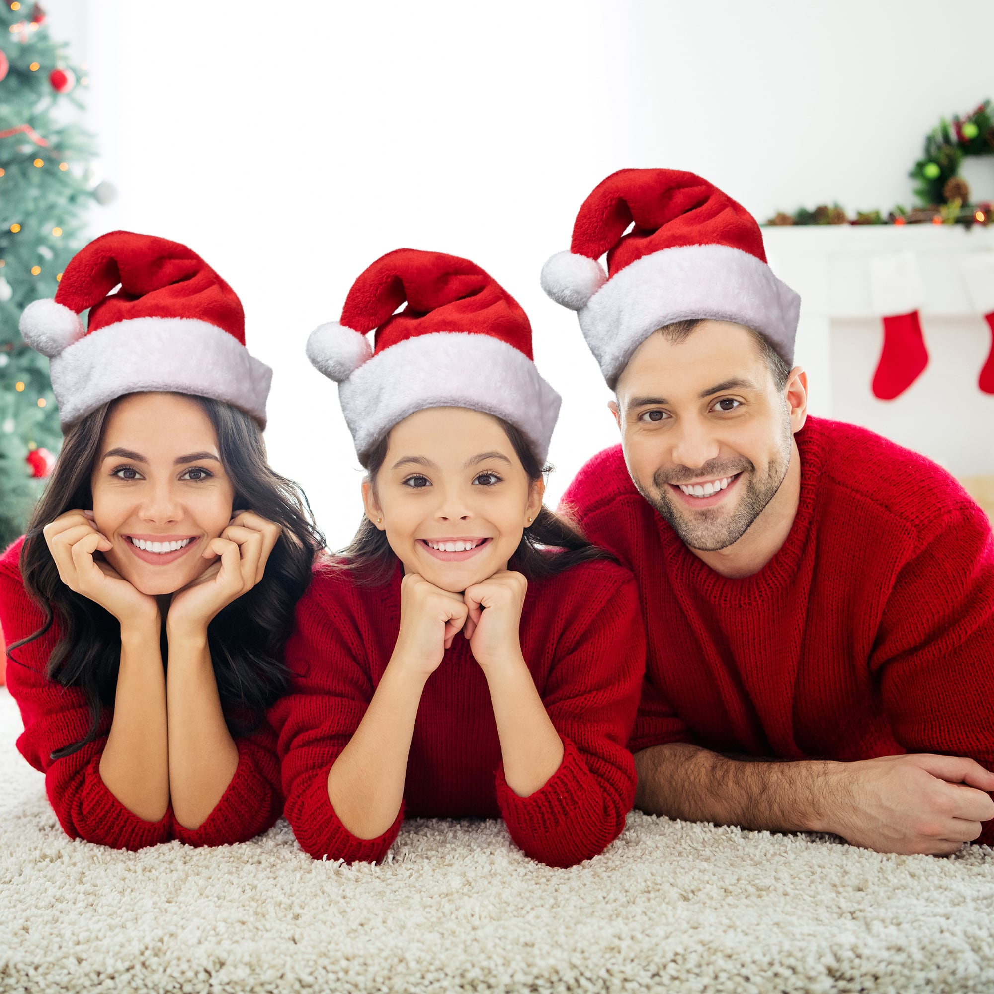 17&#x22; Traditional Red &#x26; White Santa Hat, Adult Large