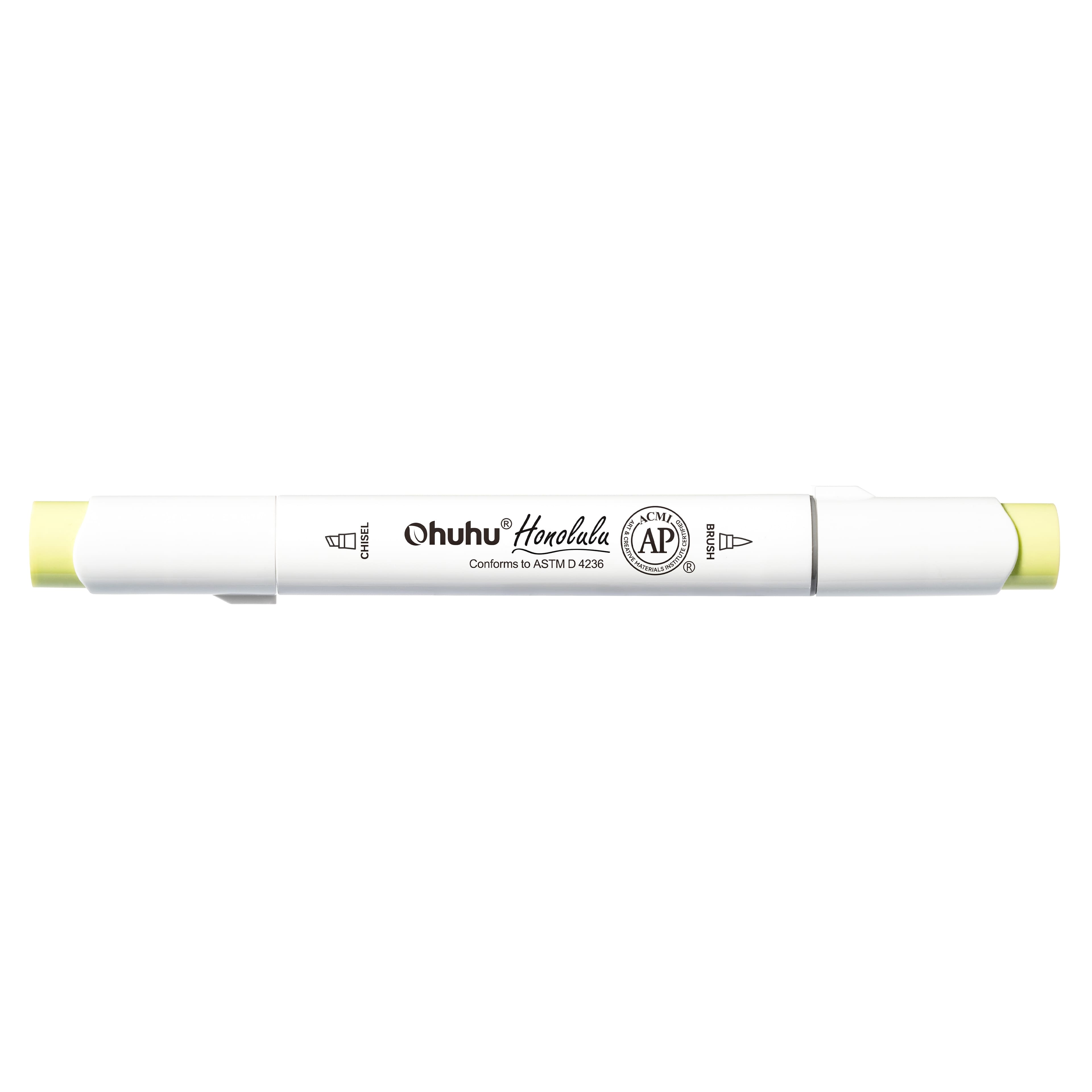 Ohuhu&#xAE; Honolulu Brush &#x26; Chisel Dual Tip Marker