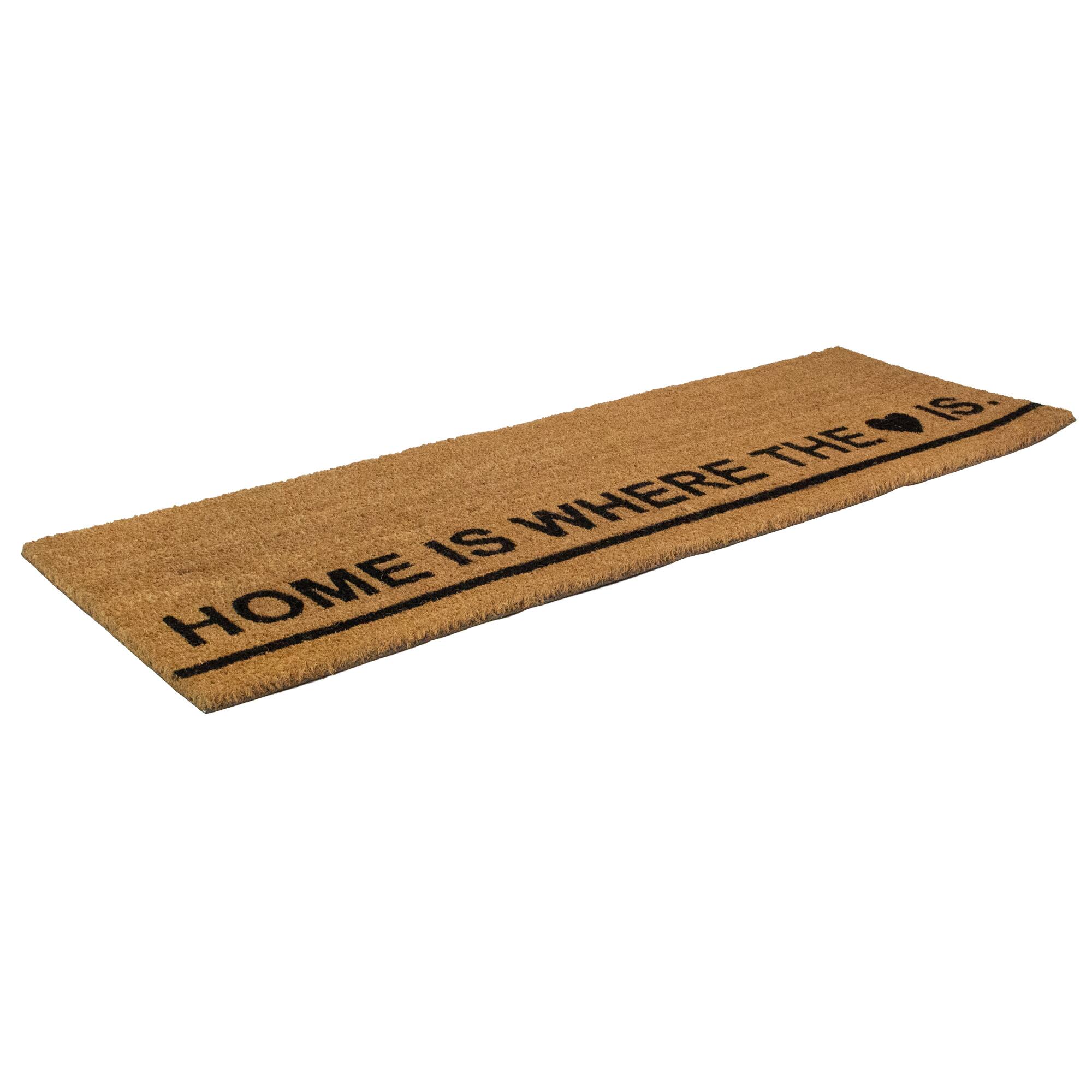 Natural Coir Home Is Where the Heart Is Doormat