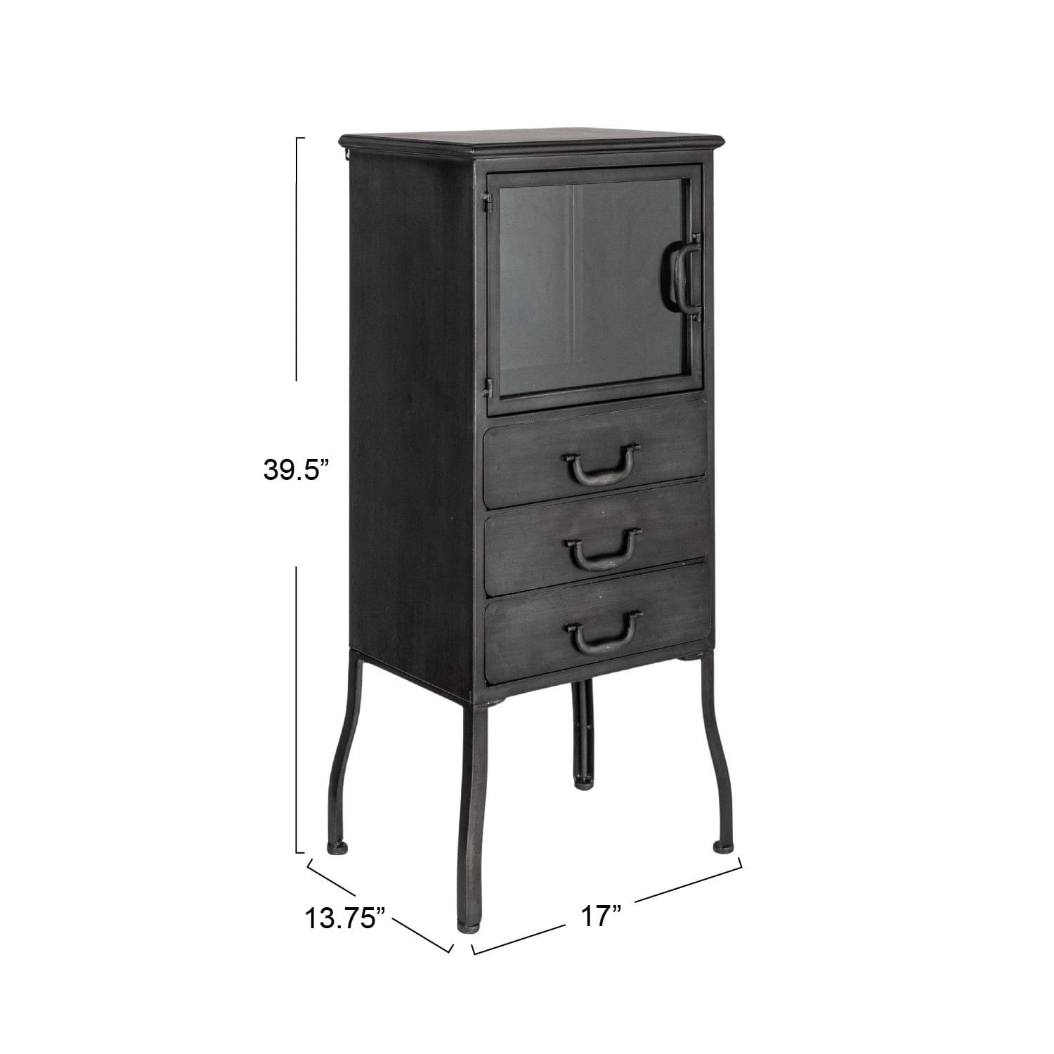 35.5&#x22; 3-Drawer Metal Cabinet